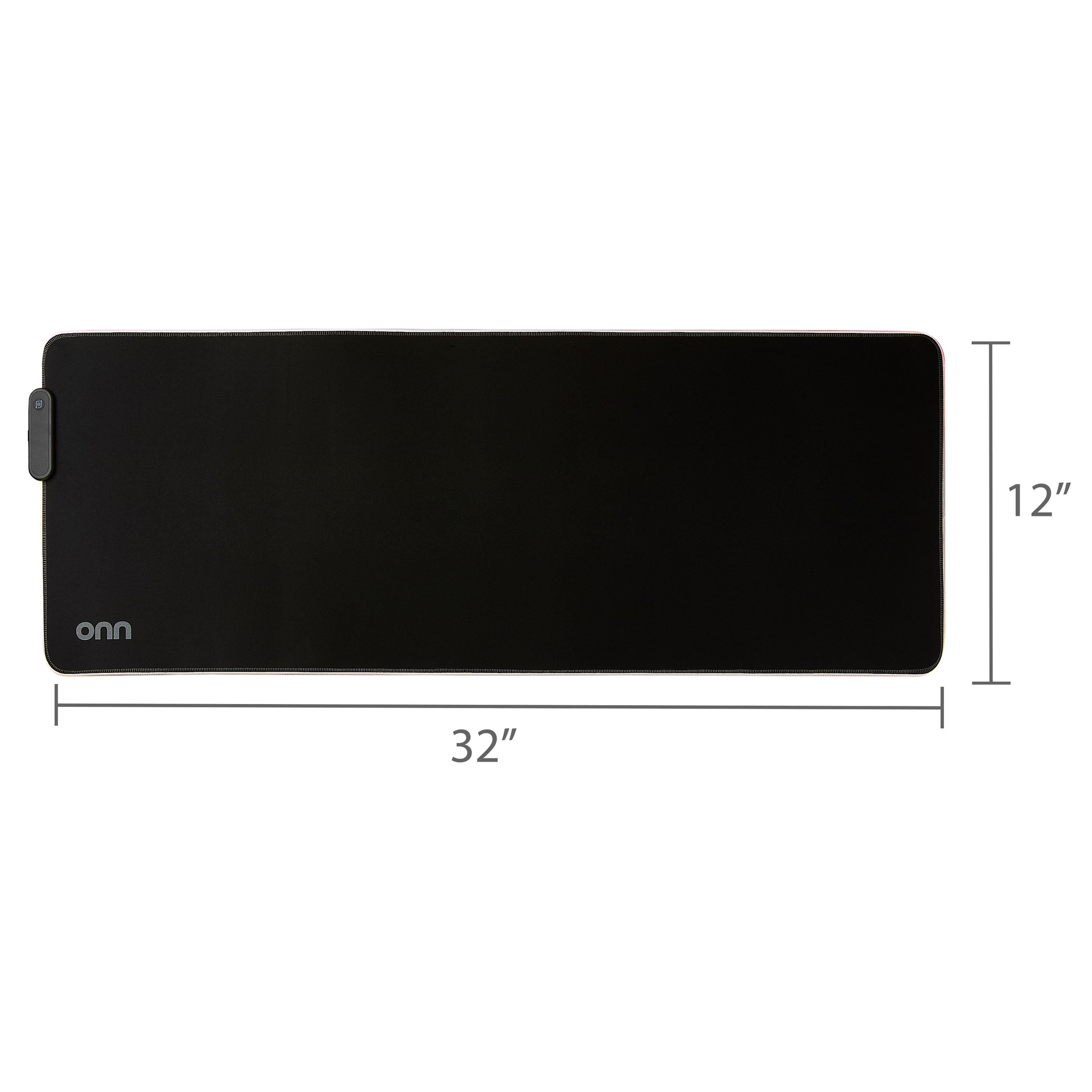 onn Gaming Desk Pad with LED RGB Lighting, Black 32", Rubber Anti-Slip base - Image 5