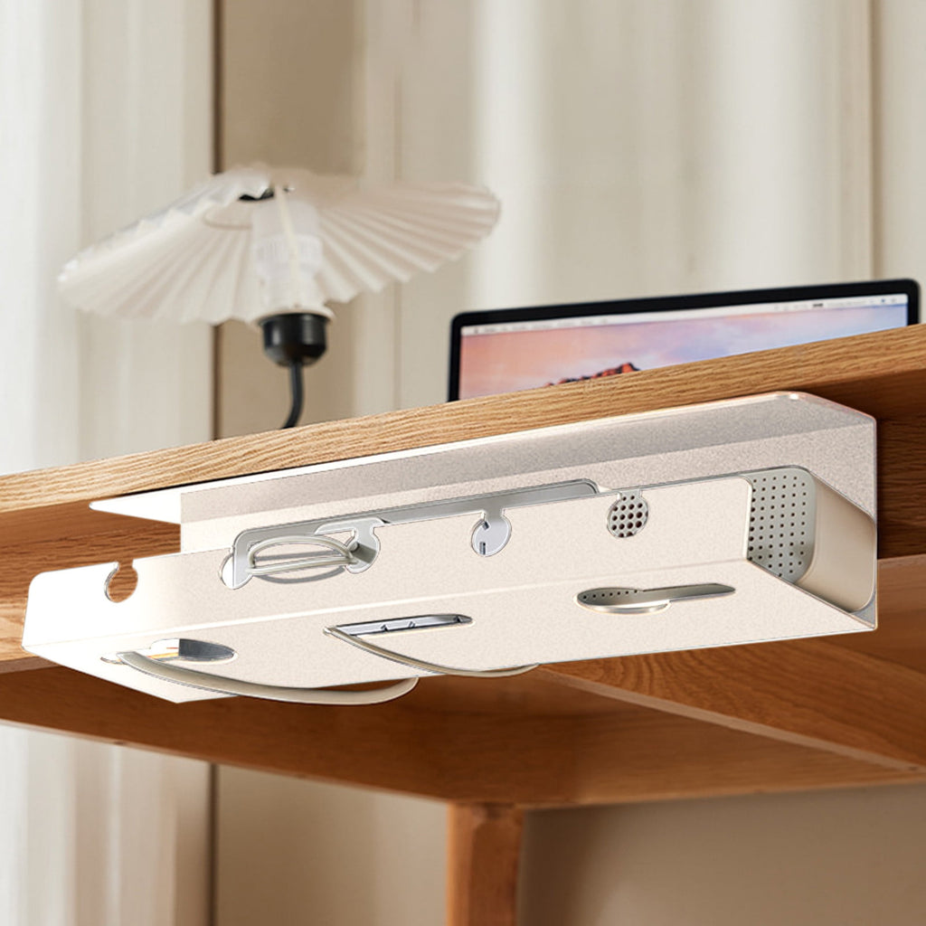 Under-desk Cable Management Rack Socket Organizer Wire Fixed Storage Slot Computer Desk Socket Fixed Punch-free Stora... - Image 6