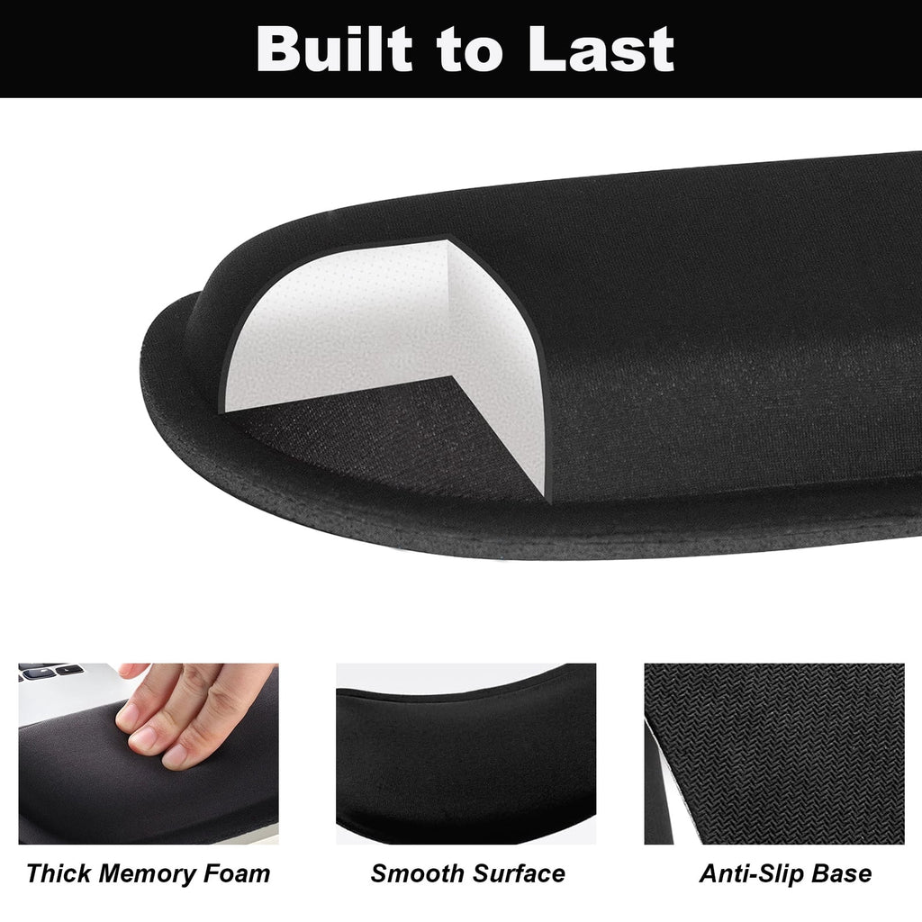 Memory Foam Keyboard Wrist Rest Set, Desk Pads Support Hand and Arm, Ergonomic Keyboard Mouse Wrist Support for Typin... - Image 3