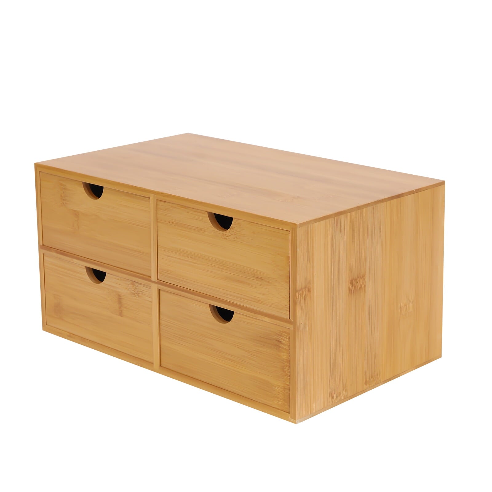Bamboo Desk Organizer with 4 Drawers, Office Tabletop Storage Organization Box - Image 6