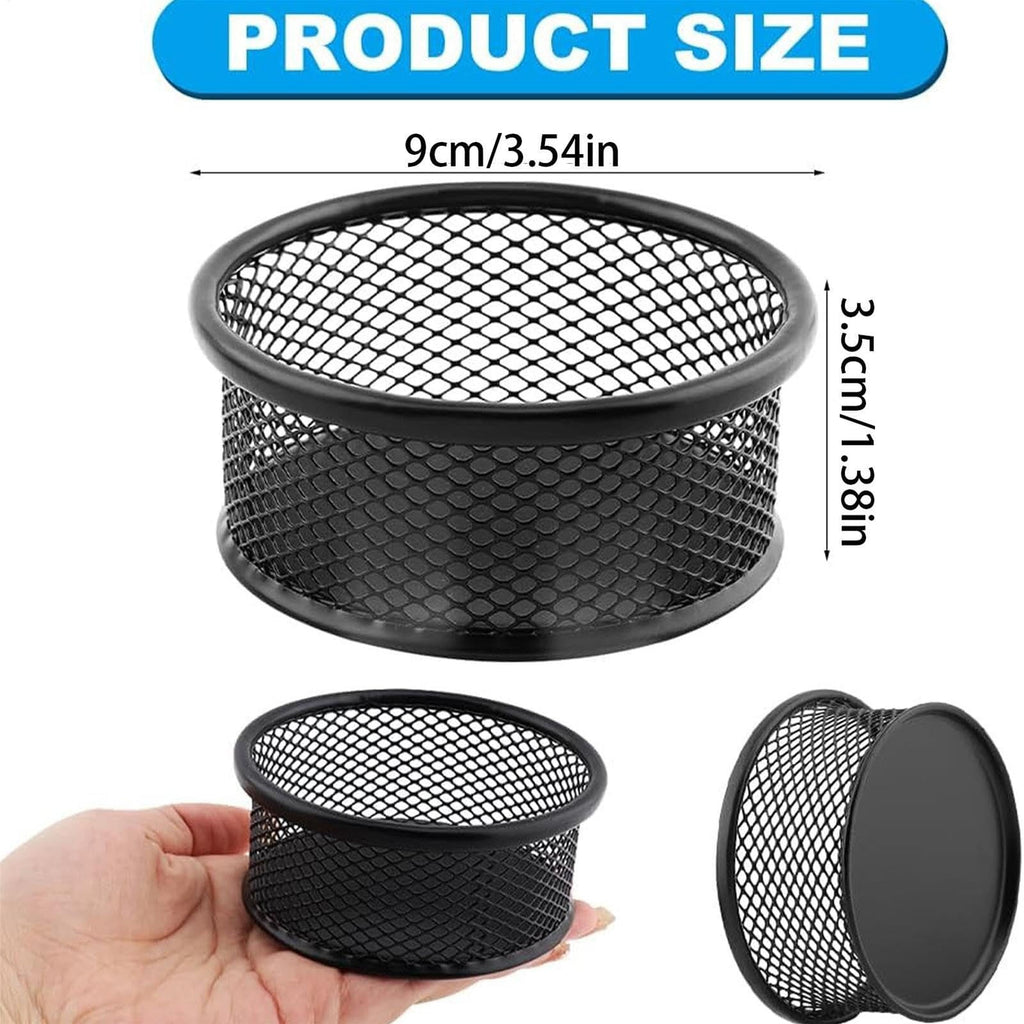 Holder, Stackable Organizer for Desk, 1 Pack Metal Mesh Holders, Desk dispensers for Office Binder Box, Black - Image 2