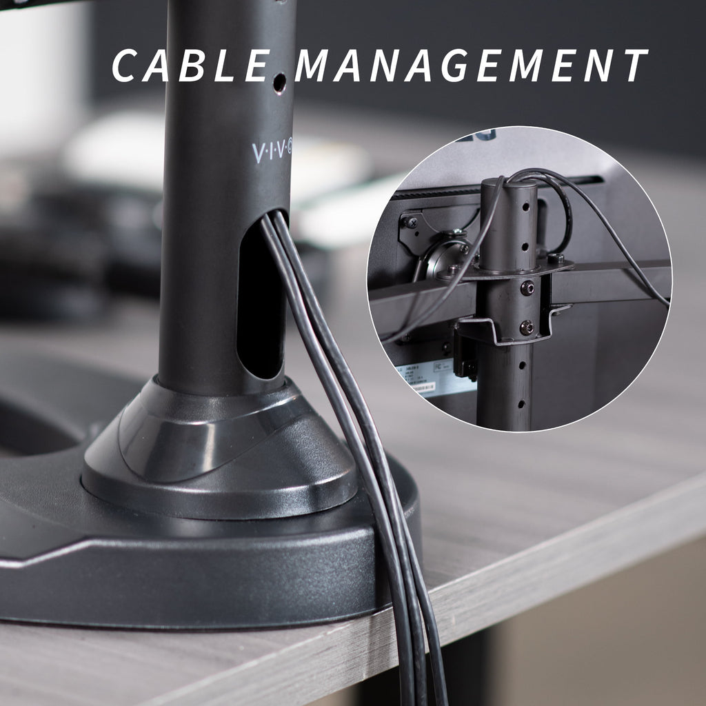Steel Quad Monitor Mount Adjustable 3 + 1 Stand | 4 Screens up to 32" - Image 5