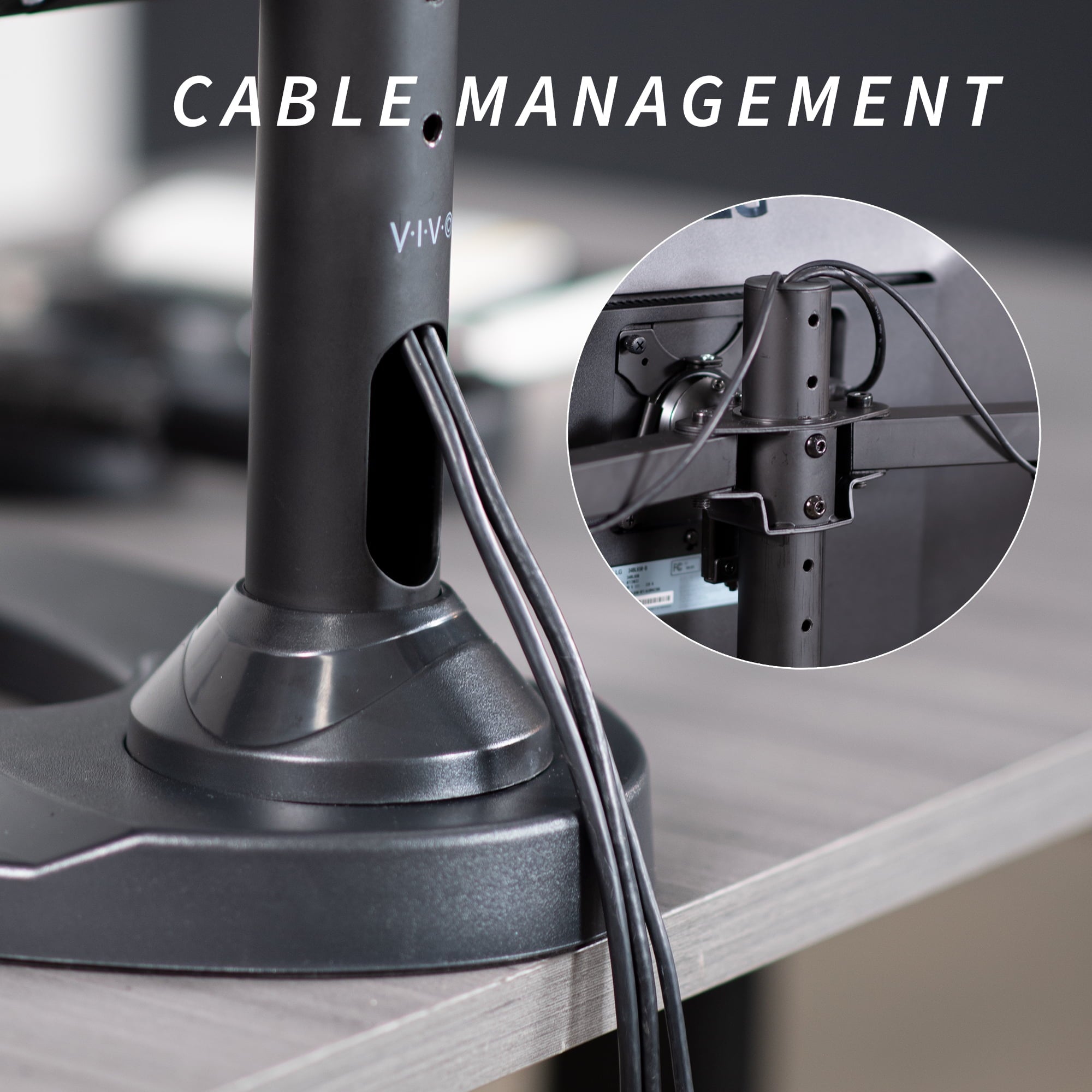 Steel Quad Monitor Mount Adjustable 3 + 1 Stand | 4 Screens up to 32" - Image 5