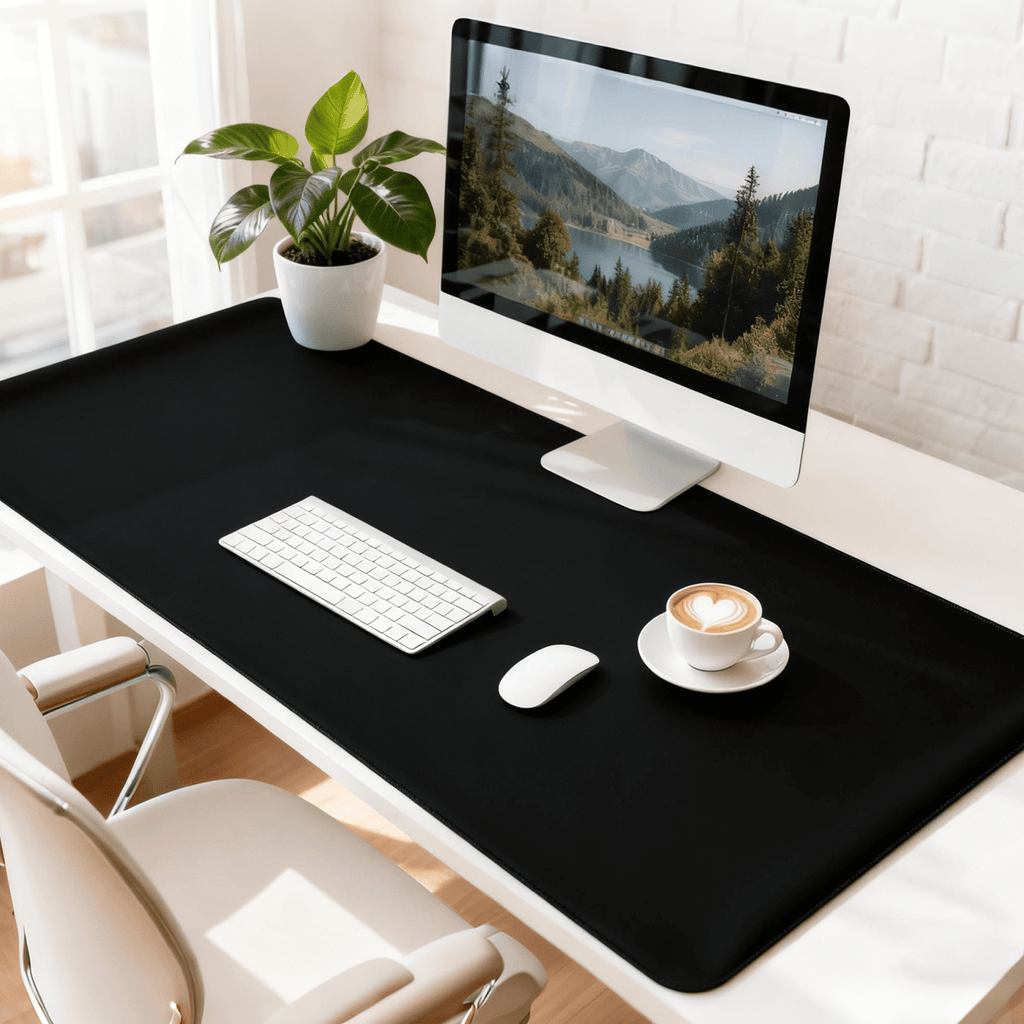 PU Leather Desk Pad, Non-Slip Waterproof Desk Mat, Large Office Mouse Pad, Full Coverage Desk&nbsp;Blotter&nbsp;Mat w... - Image 4