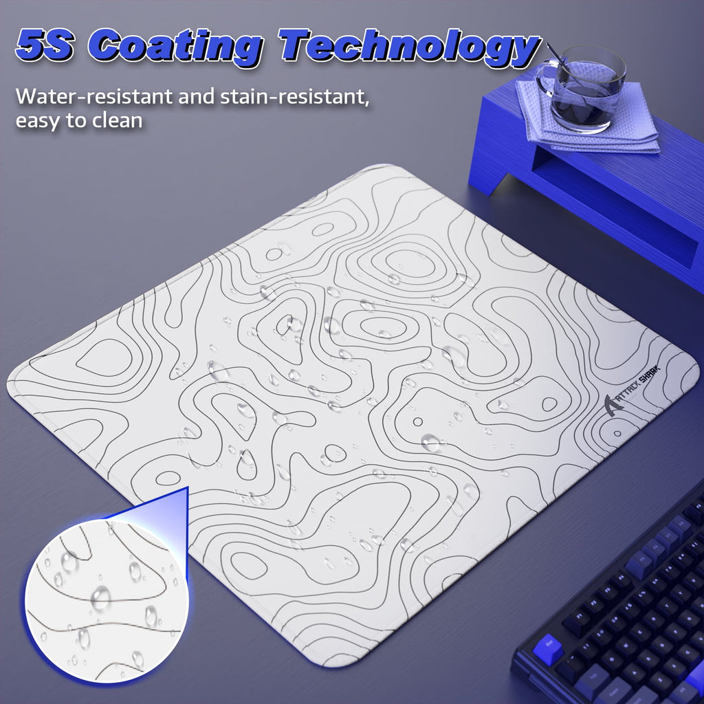 ATTACK SHARK CM02 Gaming Mouse Pad for Esports Speed Large Mouse pad for Desk Waterproof Surface Stitched Edges and Anti-Slip Rubber Base Si - Image 3