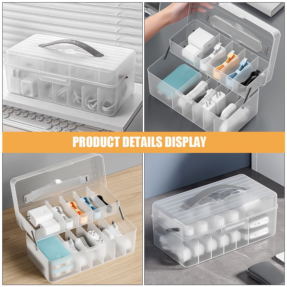 Raindrops Plastic Cable Storage Management Box Cord Organizer Case Cord Organizer Container - Image 3