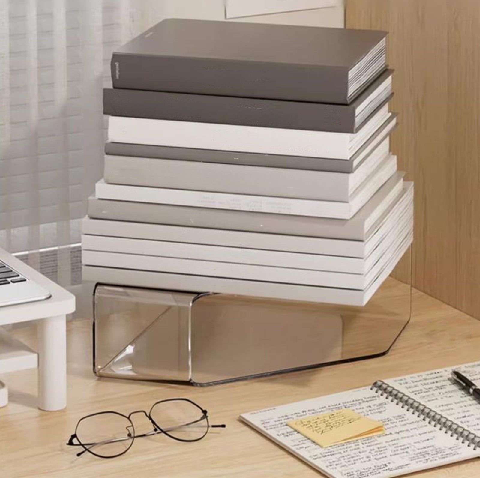 Under $5 Clear Acrylic Magazine File Holder Plastic Desk Organizer Vertical Magazine Rack Desk Folder Document Storag... - Image 6