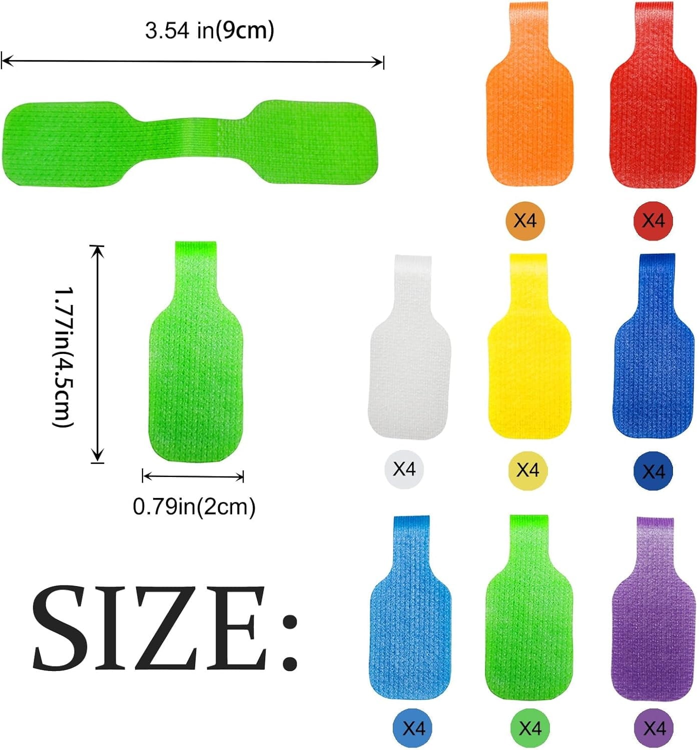 32 Pcs Reusable Cable Labels, Large Write-On Cord Organizers with Velcro, 8 Color Coding Wire Markers for Chargers, E... - Image 2