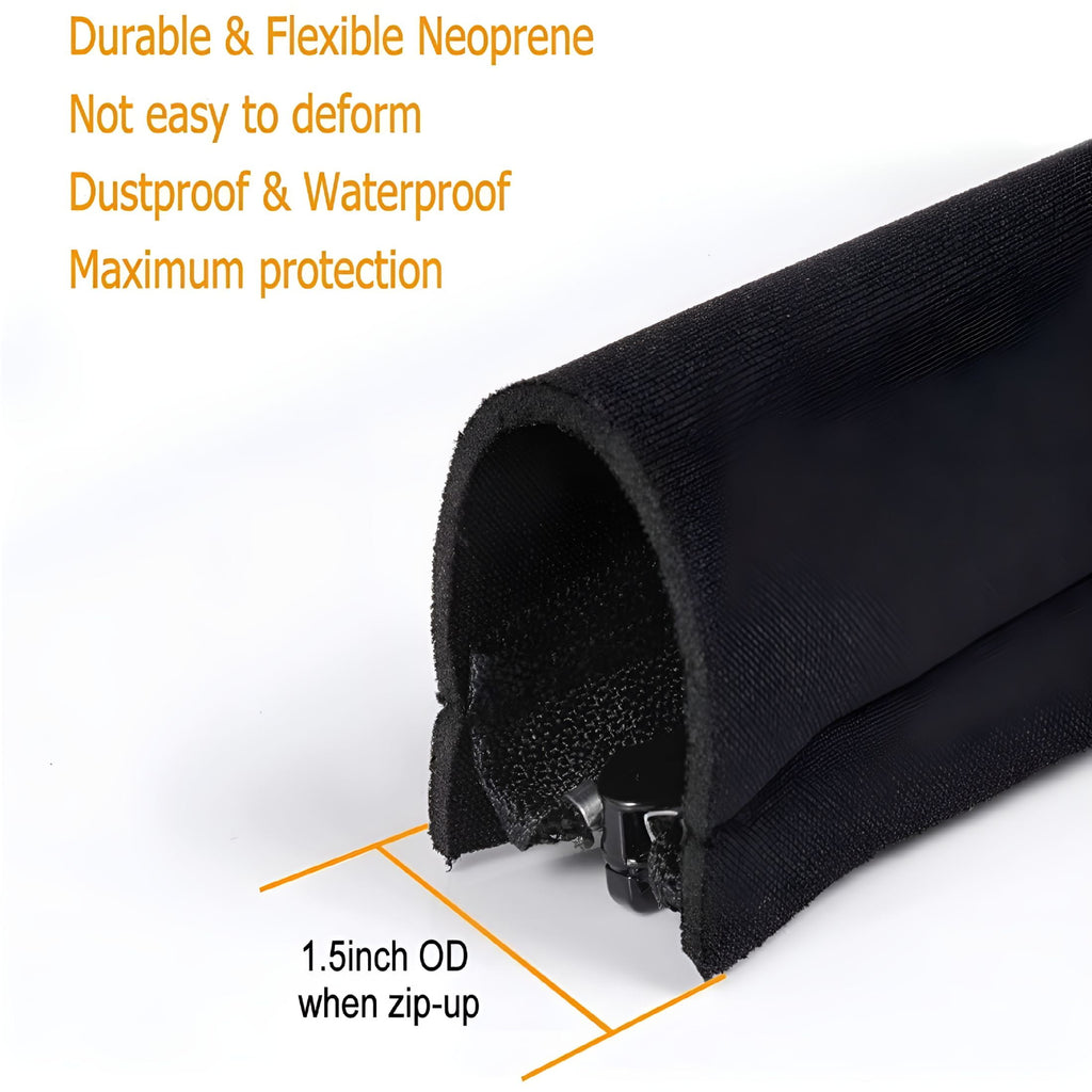 Cord Organizer System Cable Management Sleeve, 19.5 inch, Wire Cover with Zipper, Cable Wrap, Cord Sleeves for TV, Co... - Image 4