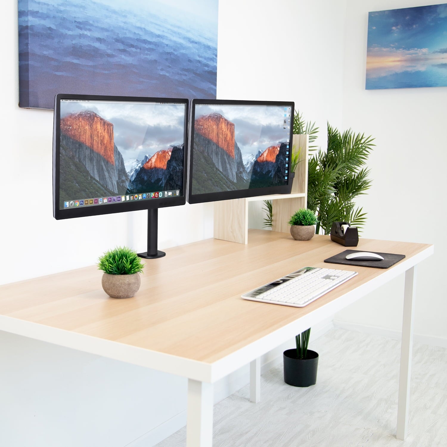 Mount-It! Dual Monitor Desk Mount, 32" Max Screen Size, Full Motion Monitor Stand - Image 6