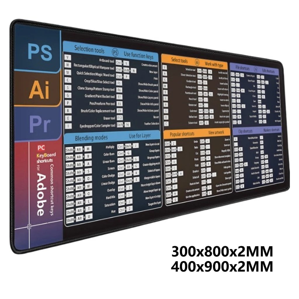 Waterproof Excels Word Cheats Sheet Desk Pad with NonSlip Surfaces and Smooth Computer Mats for Office and Gaming - Image 2