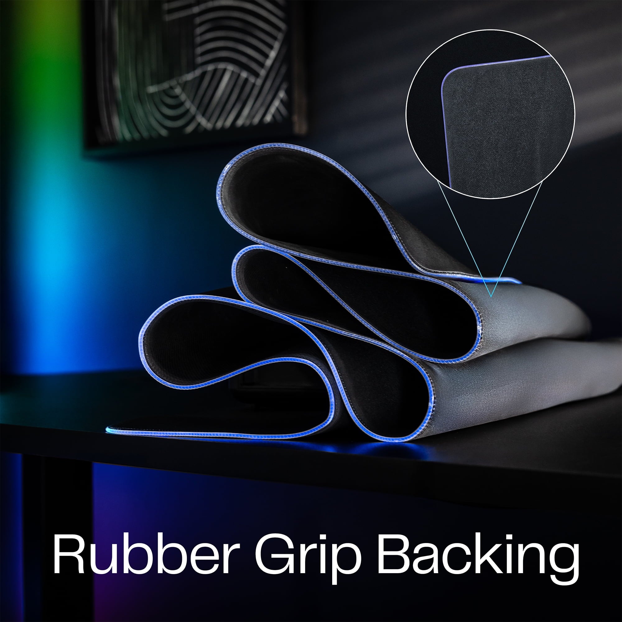 VIVO Black 60" x 24" RGB Desk Pad - Image 5
