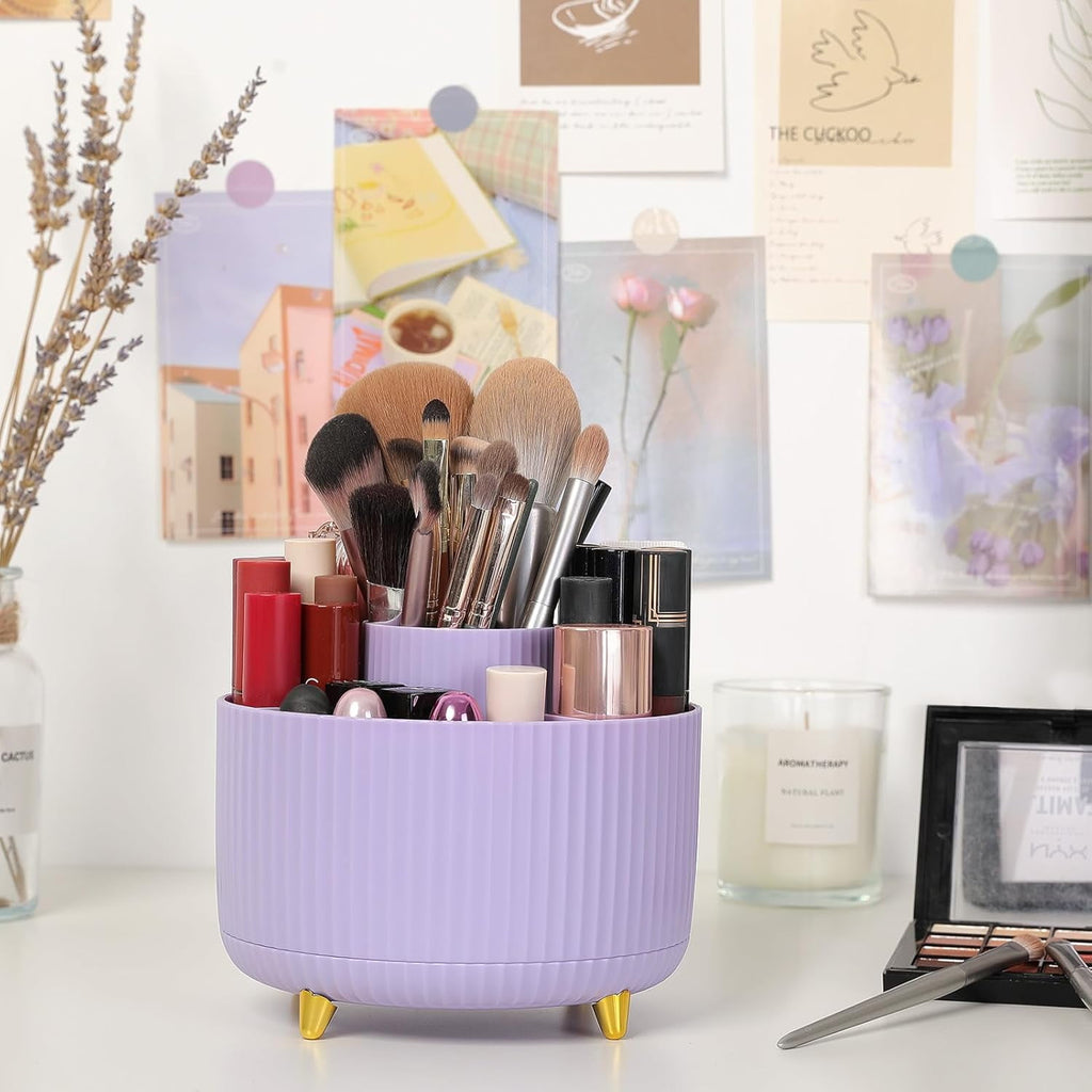 Pen Holder, 360 Degree Rotating Pencil Holder for Desk Organizer, Office Supplies, HomePurple - Image 5