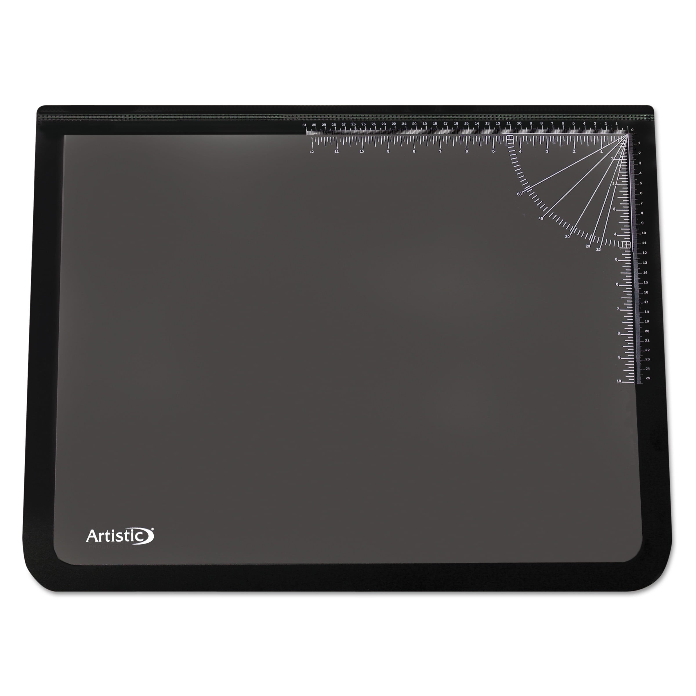 Lift-top Pad Desktop Organizer With Clear Overlay, 22 X 17, Black - Image 2