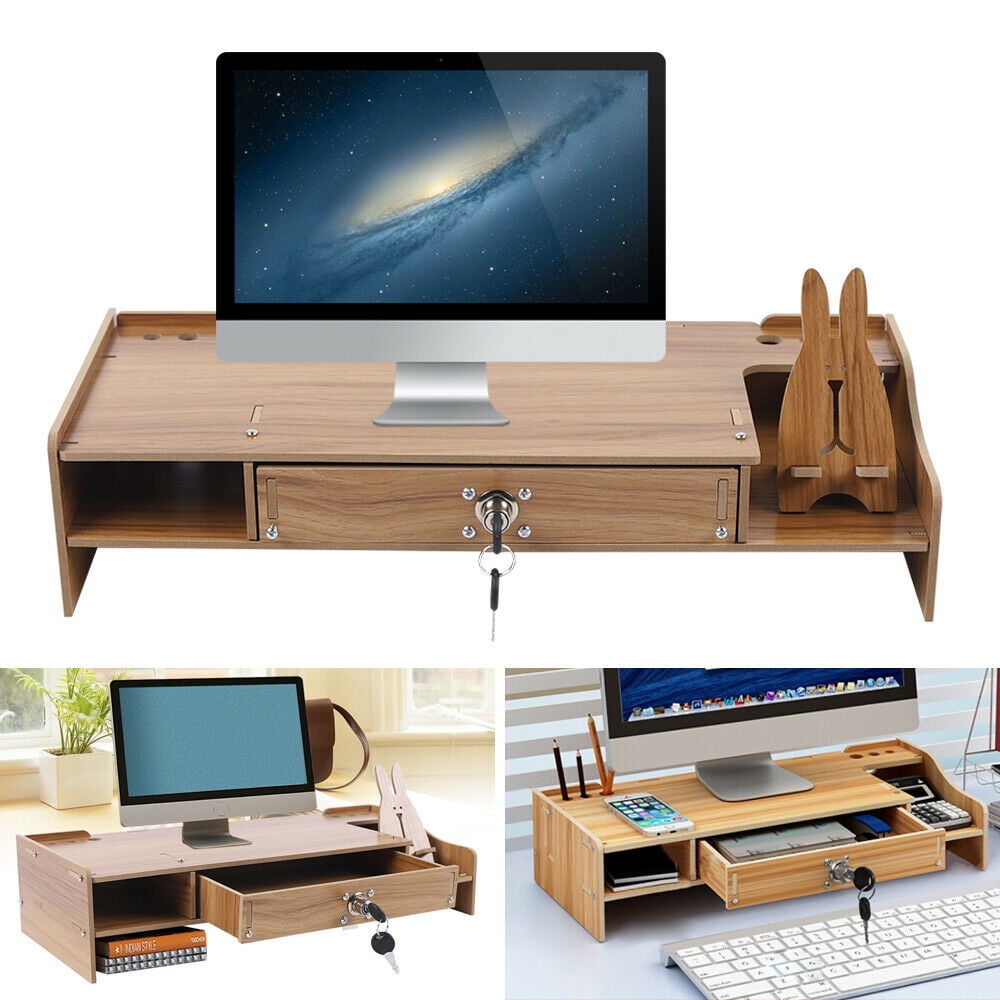 Monitor Riser with Drawer Computer Laptop PC Stand Rack,18.8" " " - Image 2