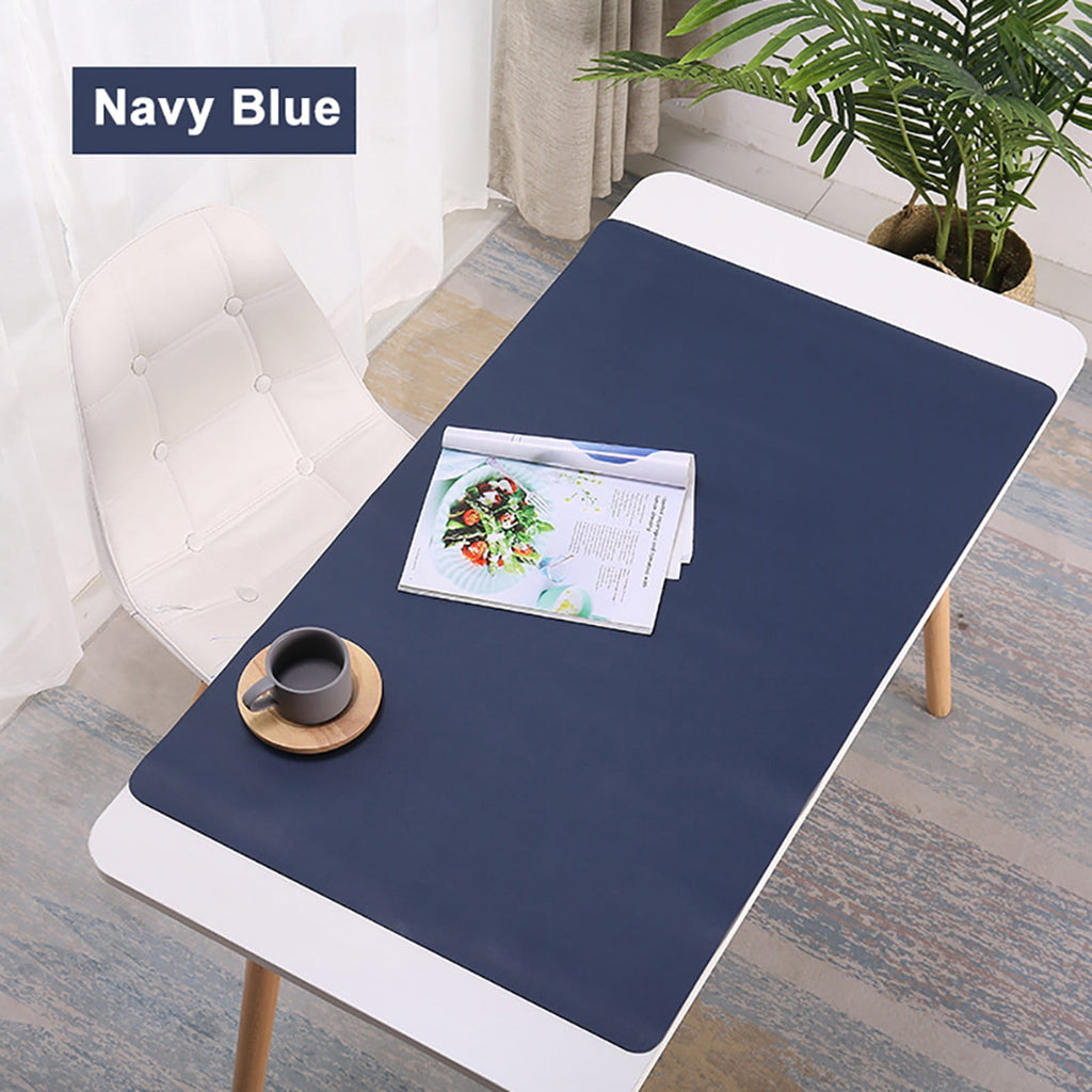 Leather Mouse Pad Large Computer Desk Pad Waterproof Student Writing Desk Pad, Silicone Meal Mat Flour Mat Student Dr... - Image 5