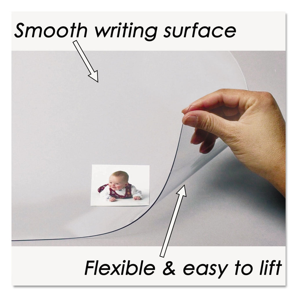 KrystalView Desk Pad with Microban, 24 x 19, Clear - Image 3