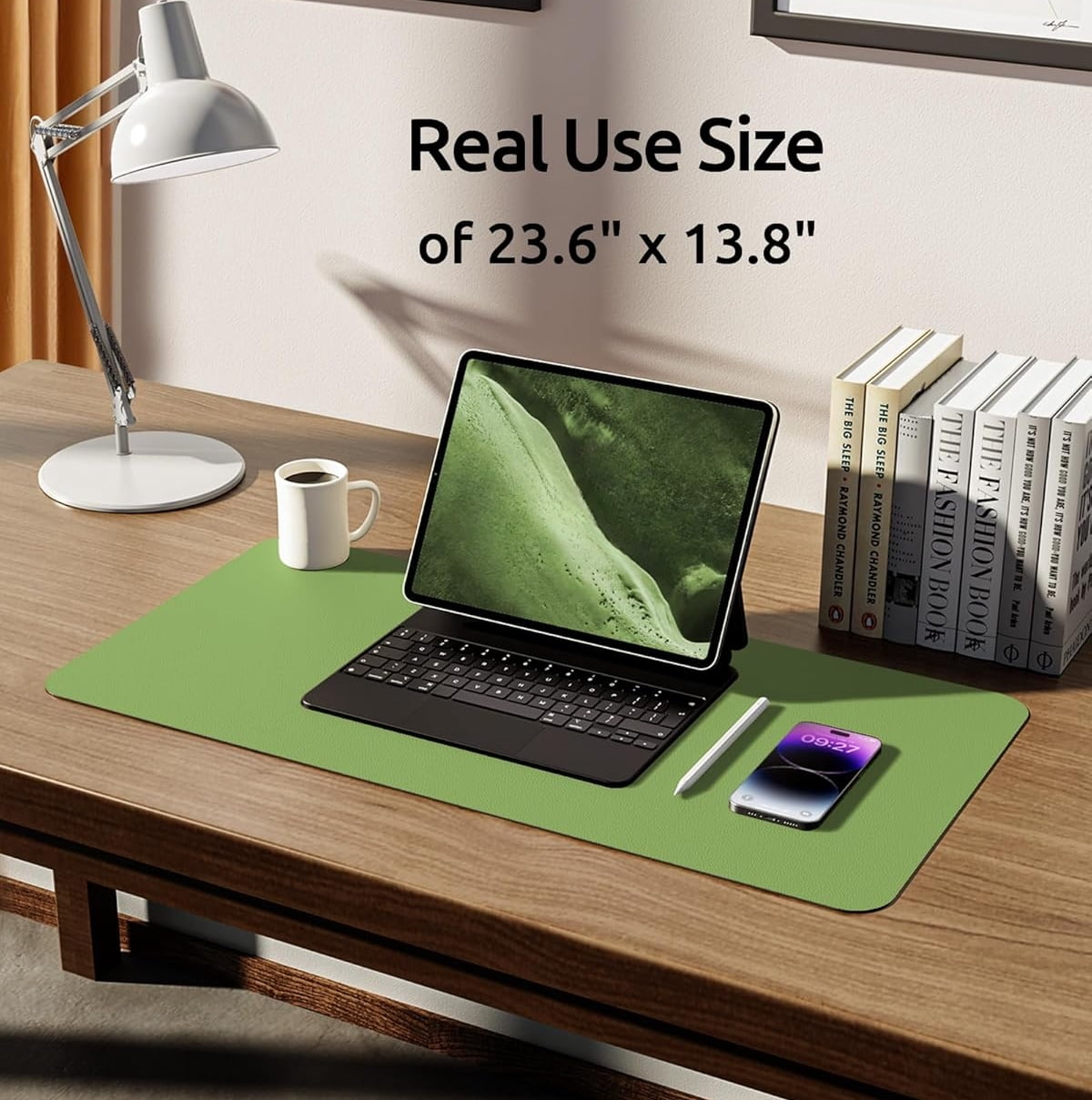 Leather Desk Pad Protector, Office Desk Mat, Large Mouse Pad, Non-Slip PU Leather Desk Blotter, Laptop Desk Pad, Wate... - Image 5