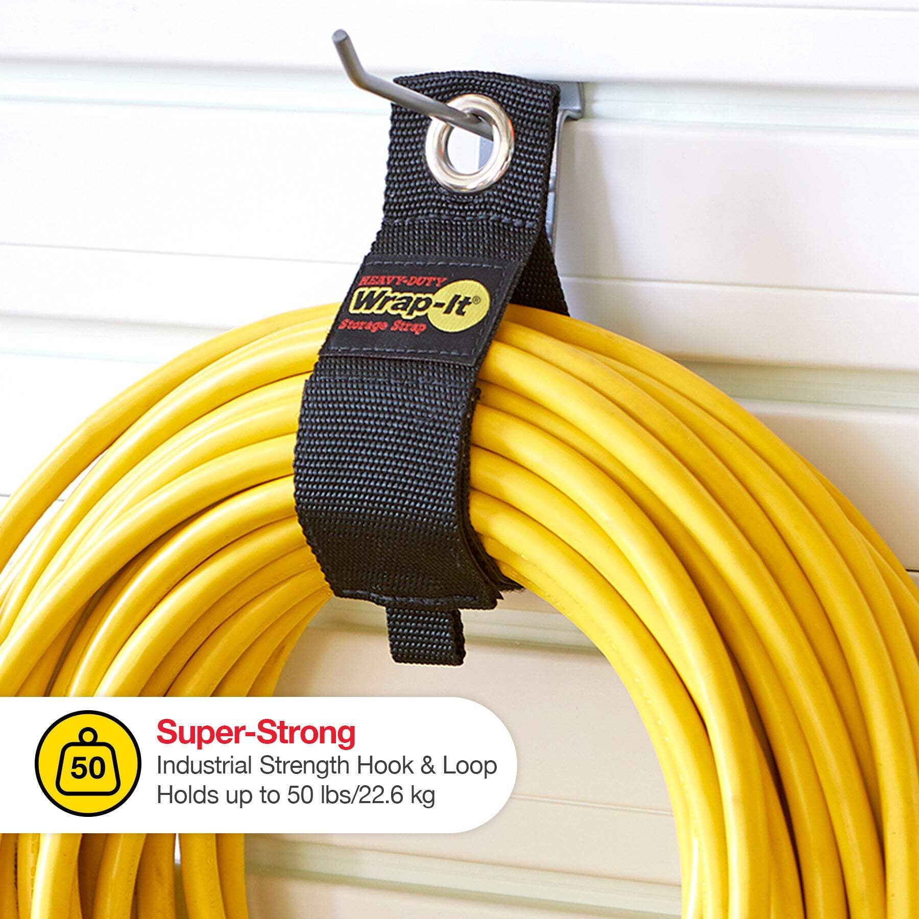 Heavy-Duty Straps, 10", 13", 17" (Assorted 12 Pack) - Hook and Loop Extension Cord Organizer, Cable Straps for Garage... - Image 2