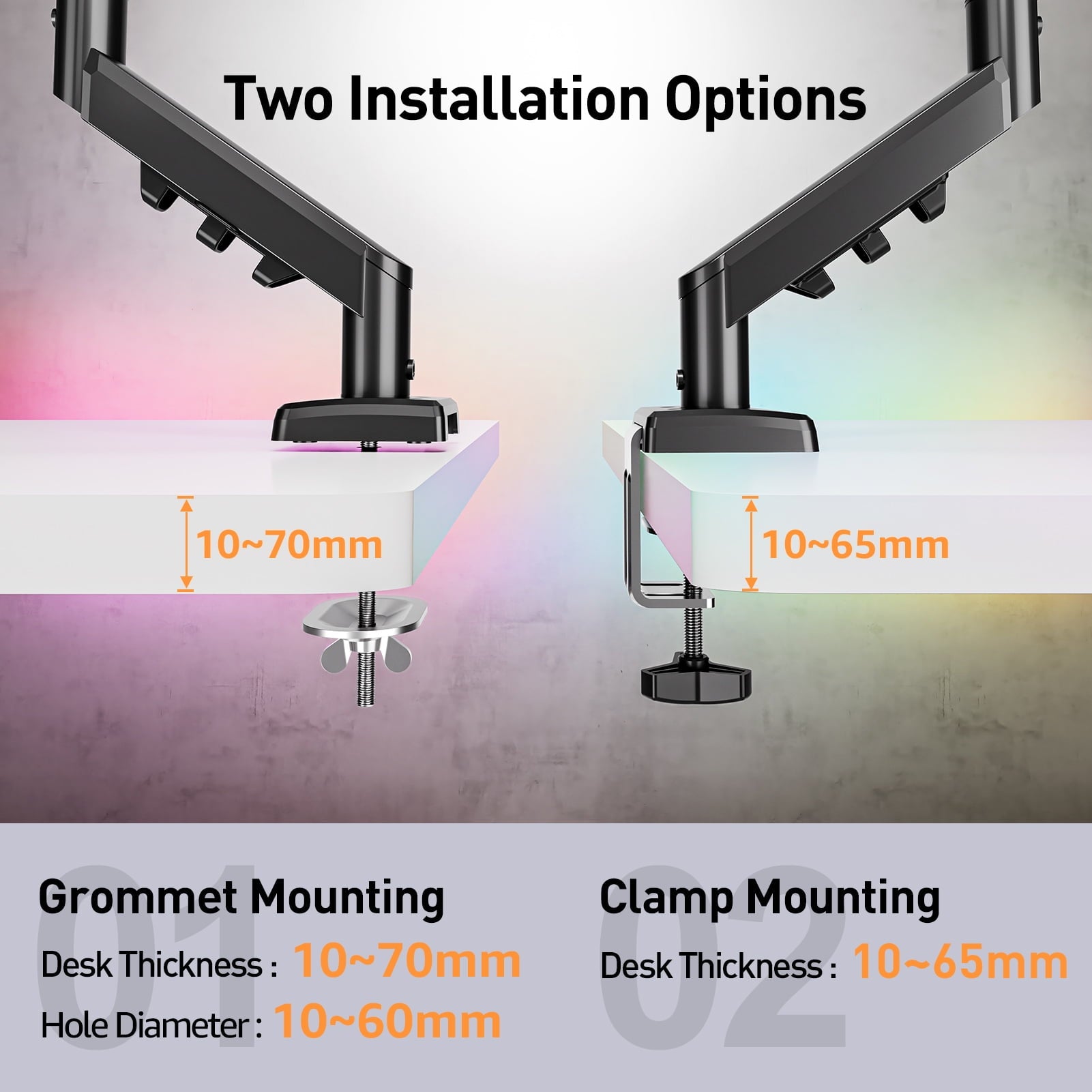 Single Monitor Desk Mount for 13"-32" Screens, Computer Monitors Stand, Height Adjustable Monitor Mount, with Gas Spr... - Image 5