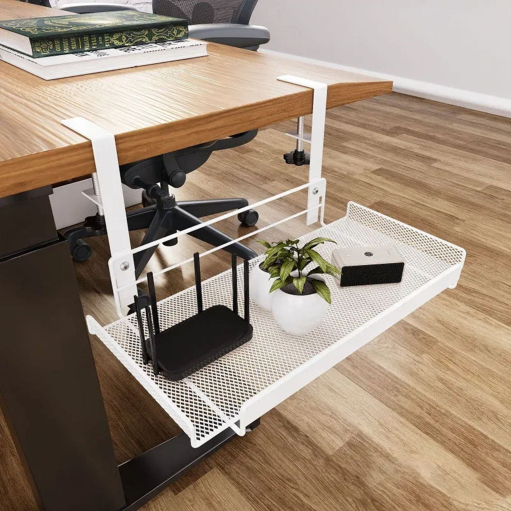 Management Tray No Drill Steel Organizers Wire Management Tray Management Rack Storage Shelf - Image 4