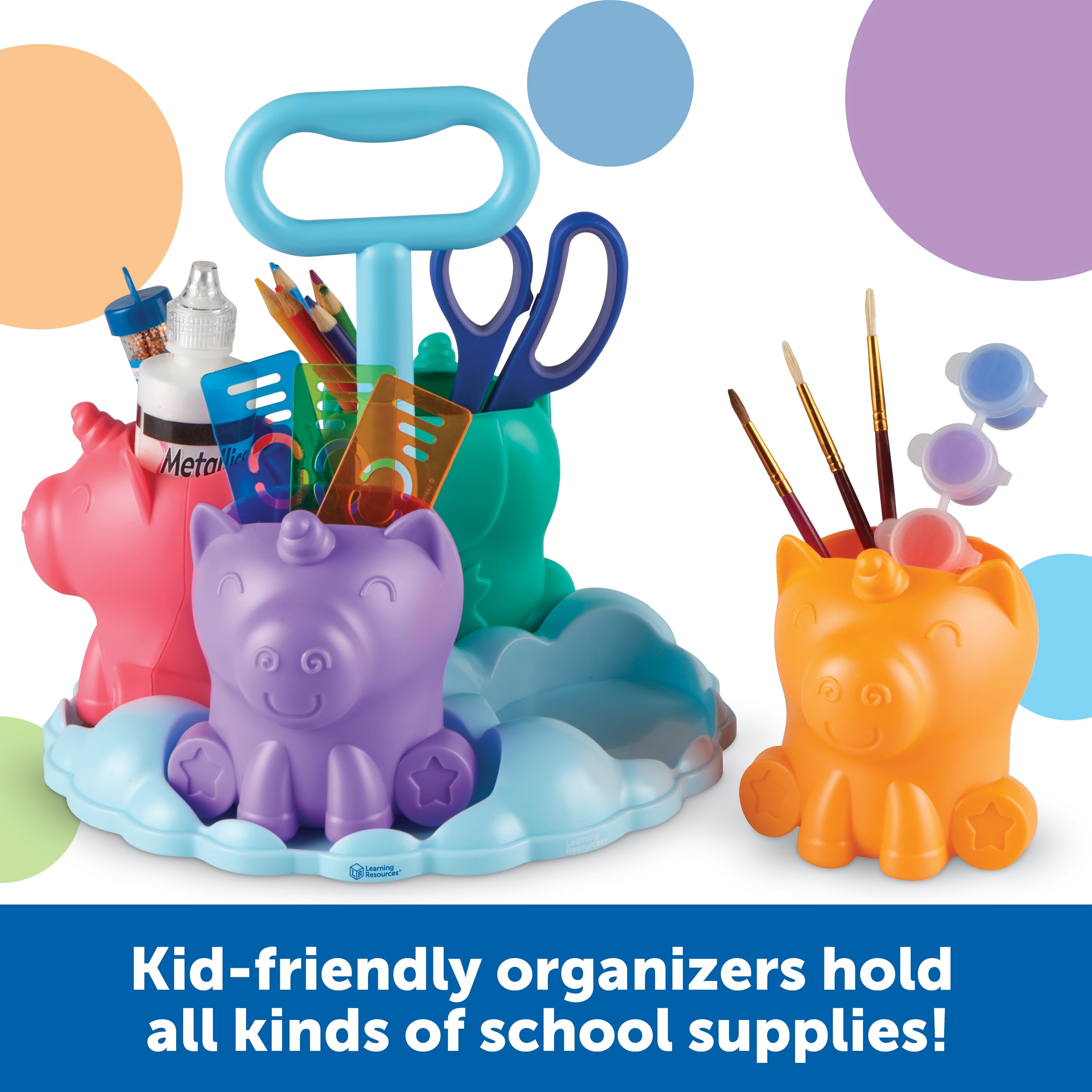Create-a-Space Kiddy Center Unicorns - Art and Craft Organizer for Kids Ages 3+ Classroom and Desk Organizer - Image 3