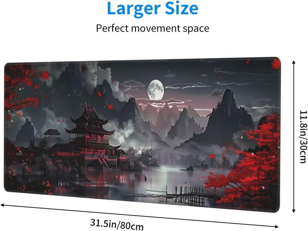 Extended Gaming Mouse Pad, Large Gaming Mouse Waterproof with Stitched Edges, Non-Slip Desktop Pad for Home and Offic... - Image 2