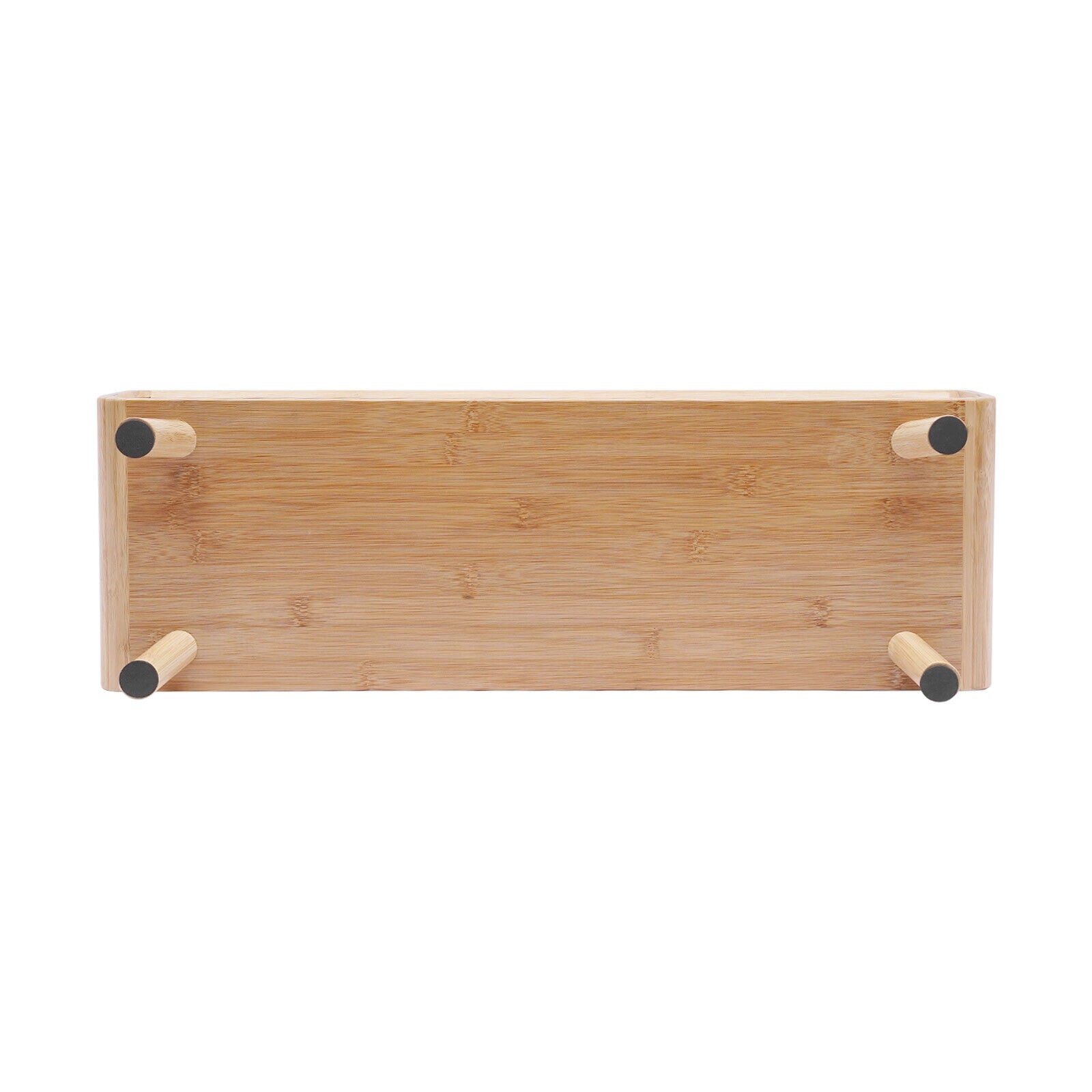 Bamboo Monitor Stand 24in Modern Office W/ Drawer Desktop Stand Back Baffle Gift - Image 4