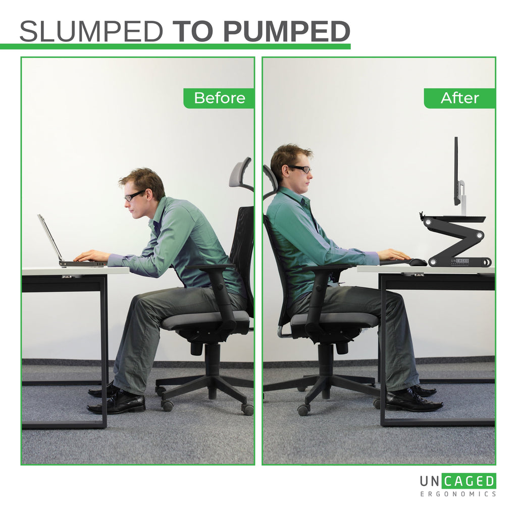 Adjustable Monitor Stand for Desk Height Adjustable Aluminum Computer Monitor Riser with Open-Bottom Organizer - Image 4