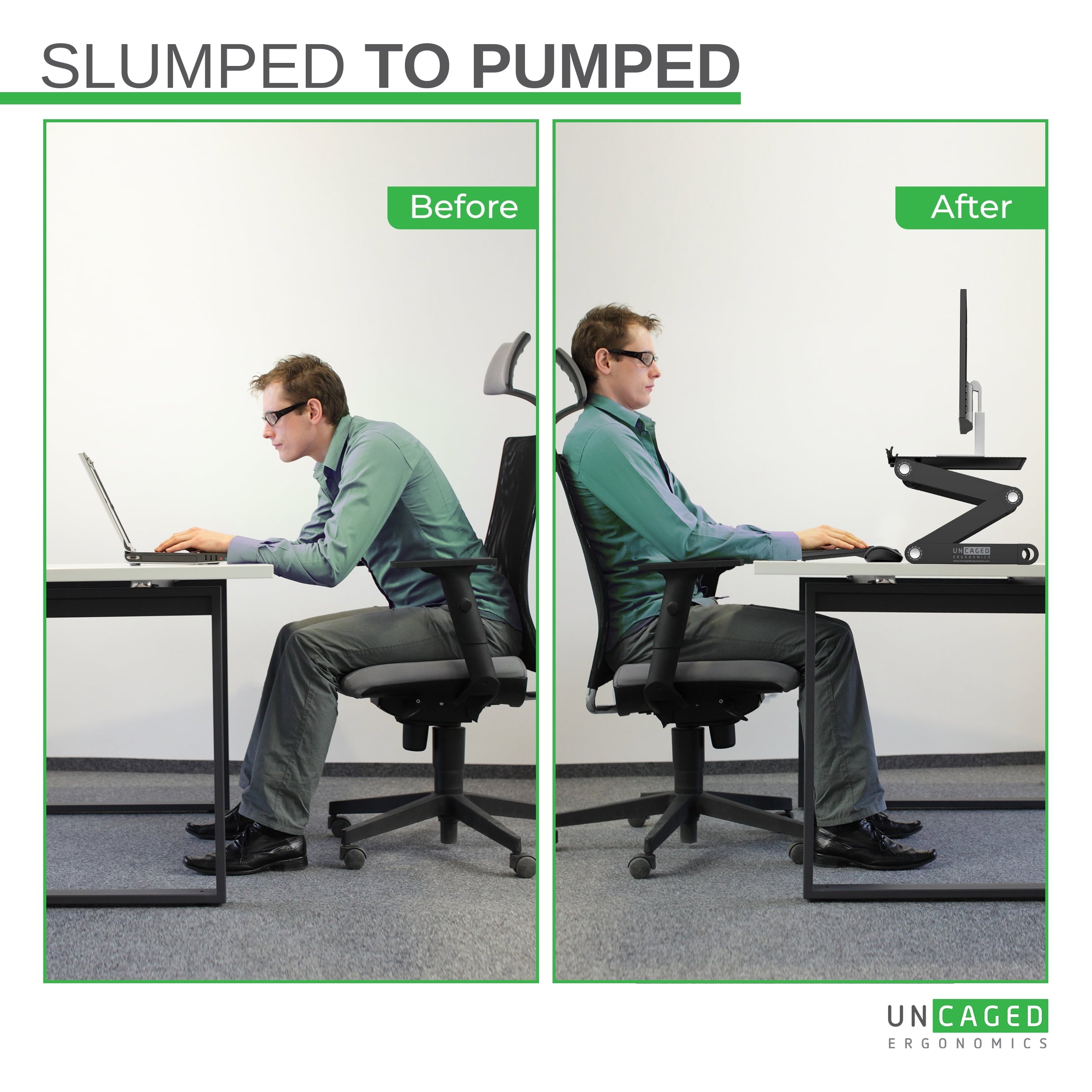 Adjustable Monitor Stand for Desk Height Adjustable Aluminum Computer Monitor Riser with Open-Bottom Organizer - Image 4