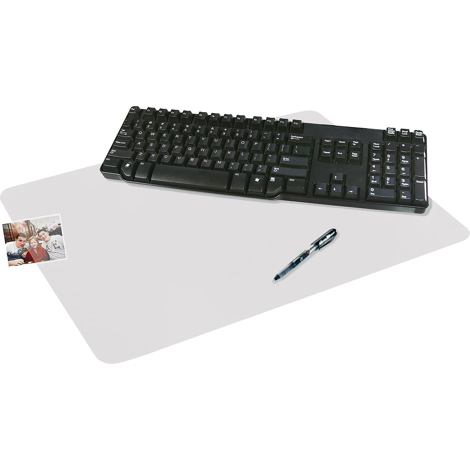 17" x 22" Krystal View Clear Antimicrobial Desk Pad Organizer with Microban, Clear - Image 2