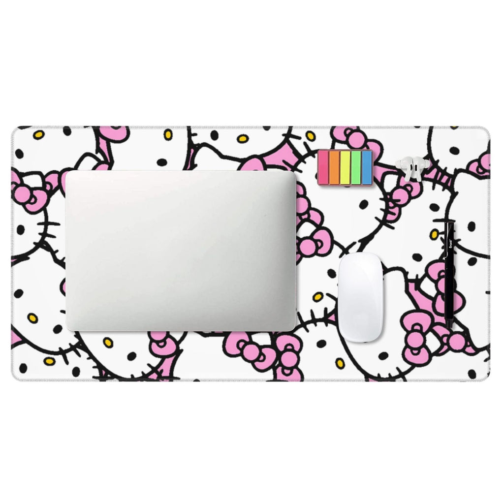 Extra Large Gaming Mouse Pad Non-Slip Rubber Hello Kitty Mousepad with Stitched Edges Desk Pad Mat for Office Home 15.8x29.5 in - Image 5