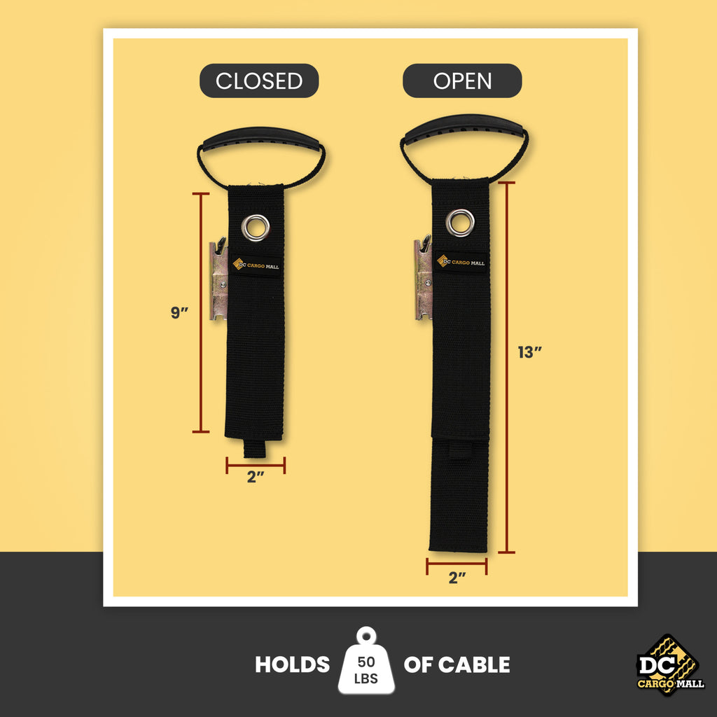 "4-pack, Extension Cord Organizer for E-Track – Keep Cords, Cables, and Hoses Organized On E-Track - 17” Hook & Loop ... - Image 3