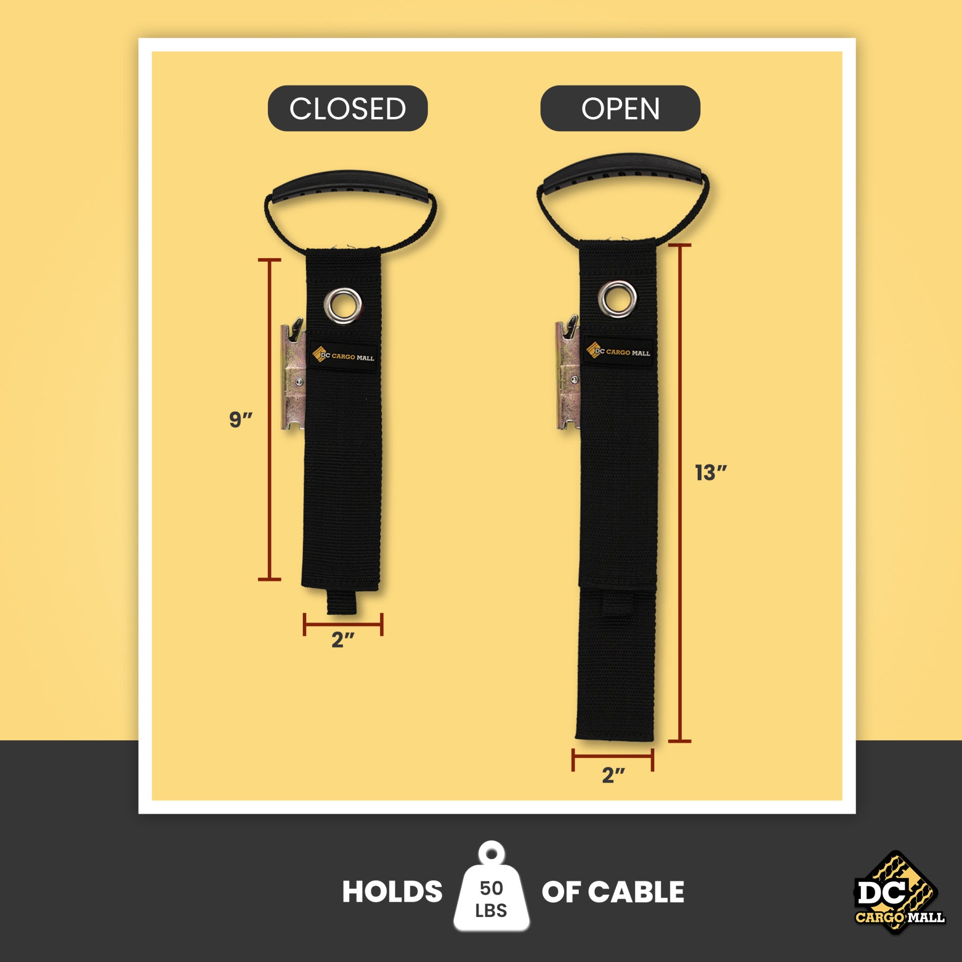"4-pack, Extension Cord Organizer for E-Track – Keep Cords, Cables, and Hoses Organized On E-Track - 17” Hook & Loop ... - Image 3