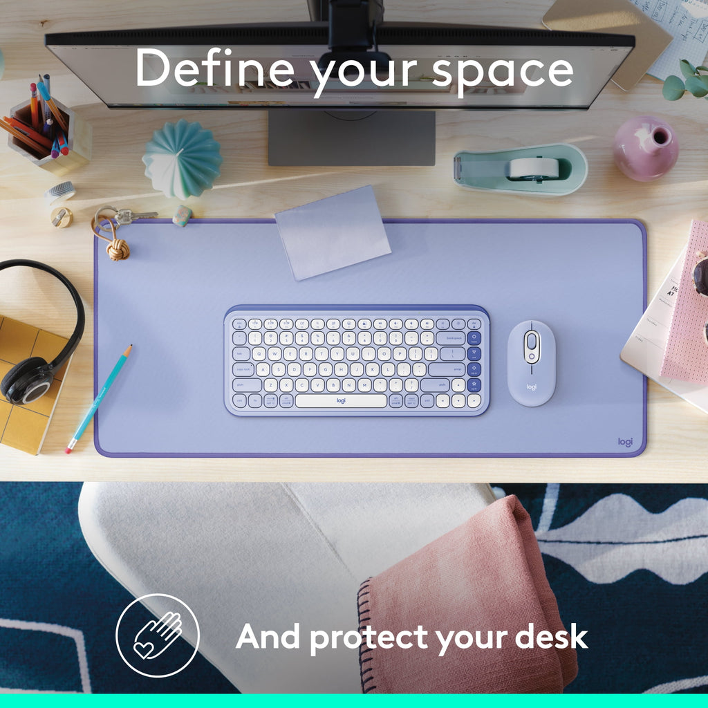 Desk Mat, Multifunctional Large Desk Pad, Extended Mouse Mat, Lilac - Image 2
