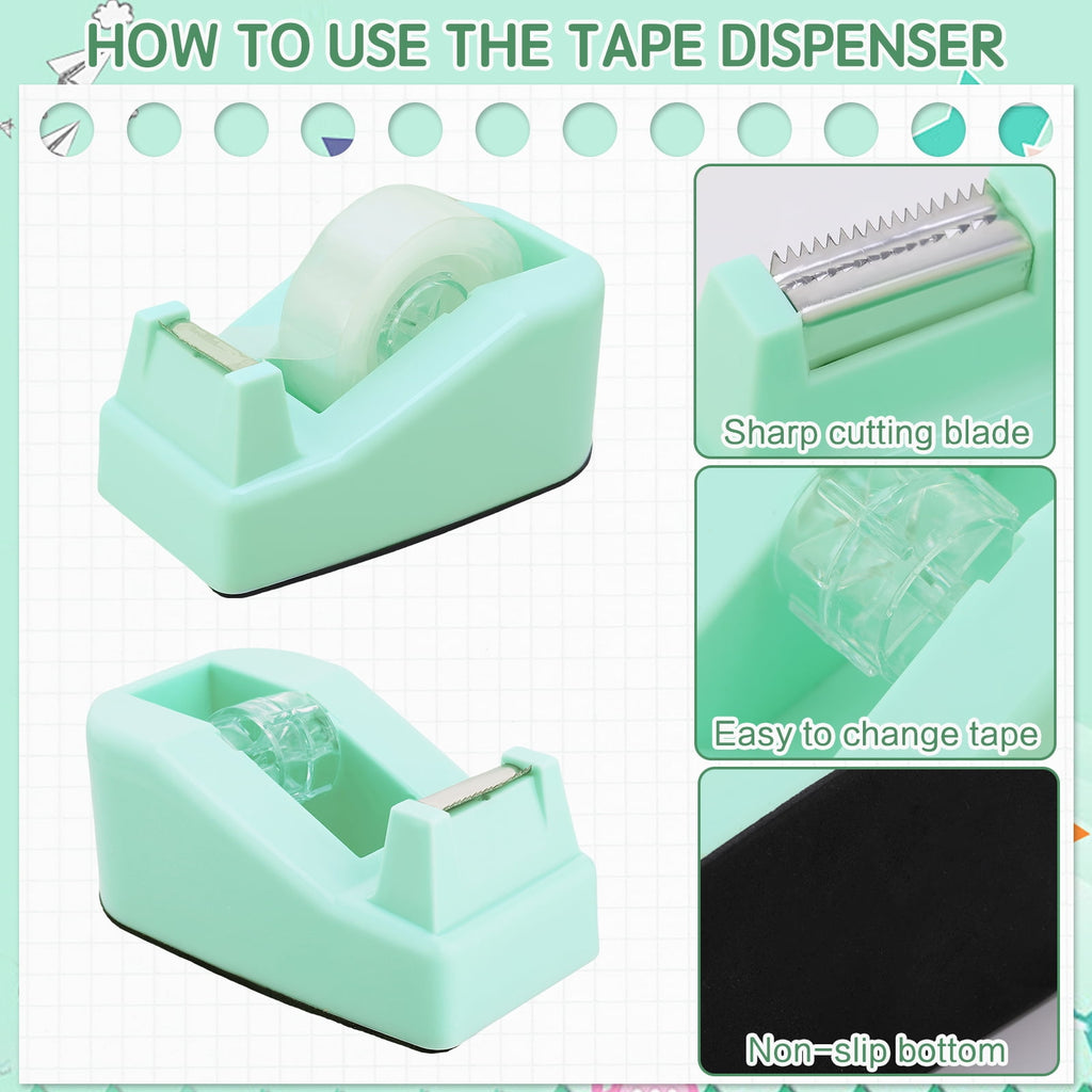 13-in-1 Office Supplies Set & Desk Organizer Kit, Premium Stapler, Tape Dispenser, 1000 Staples, Scissors, Paper/Bind... - Image 6