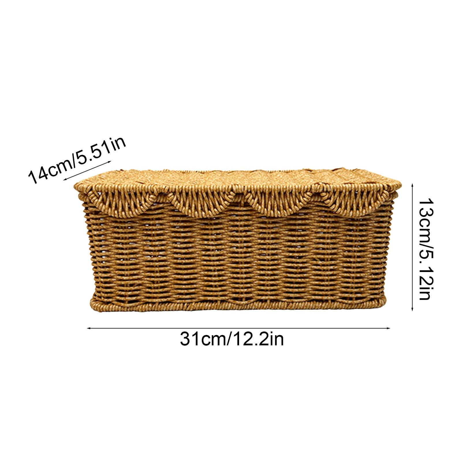 Fufafayo under $5 Handmade Cable Management Box, Imitation Rattan Cord Organizer Cord Hider Box, Desk Cord Management Box to Hide Cords and - Image 5