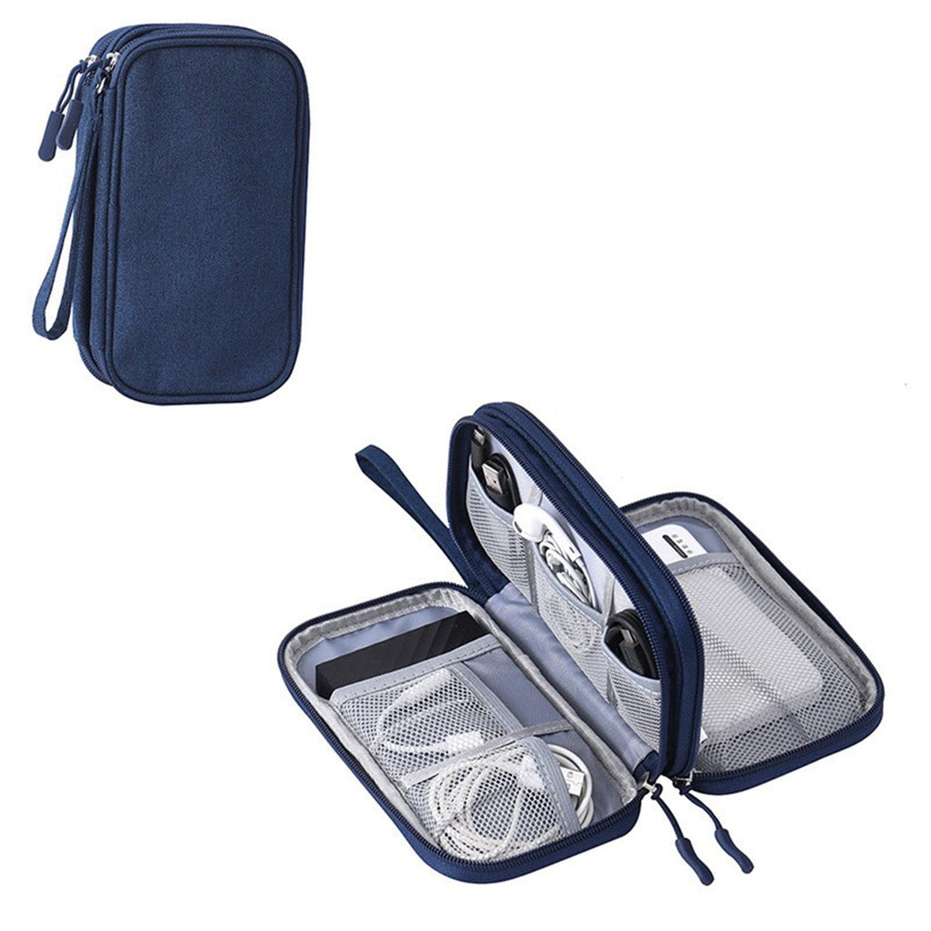 Electronics Organizer, Double Layer Travel Cable Organizer Cord Storage Bag, Tech Accessories Cord Storage Bag, for C... - Image 2