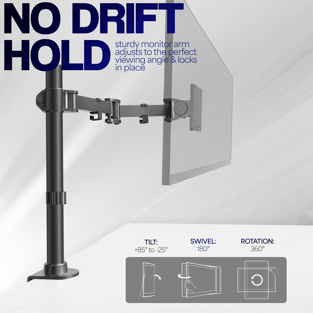 Single Ultrawide Monitor Desk Mount Stand for Computer Screens up to 49" - Image 4