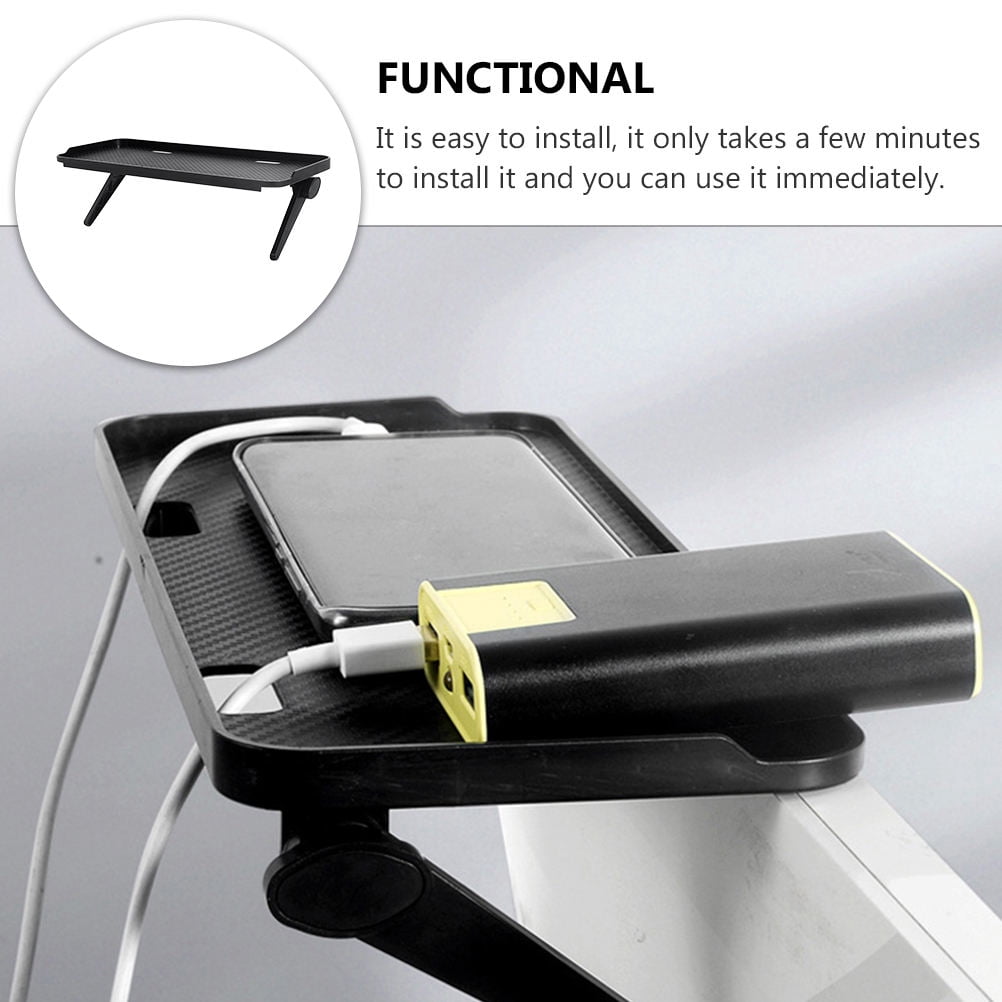 Adjustable Black Monitor Stand Riser for Flat Screen TV, Desktop Computer Storage Organizer Shelf - Image 3