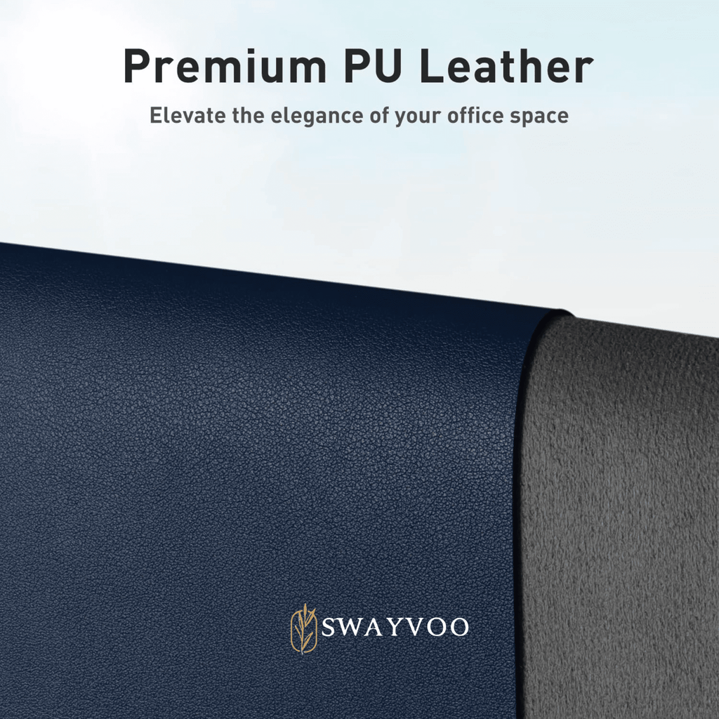 Desk Pad Protector, 31.5" × 15.7" PU Leather Mouse Pad, Office Desk Mat, Non-Slip Desk Blotter, Waterproof Laptop Wri... - Image 3