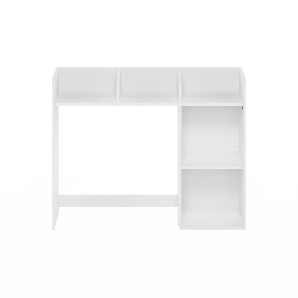 Classic Desktop Bookshelf Storage Hutch in Desk Organizer with 5 White - Image 3