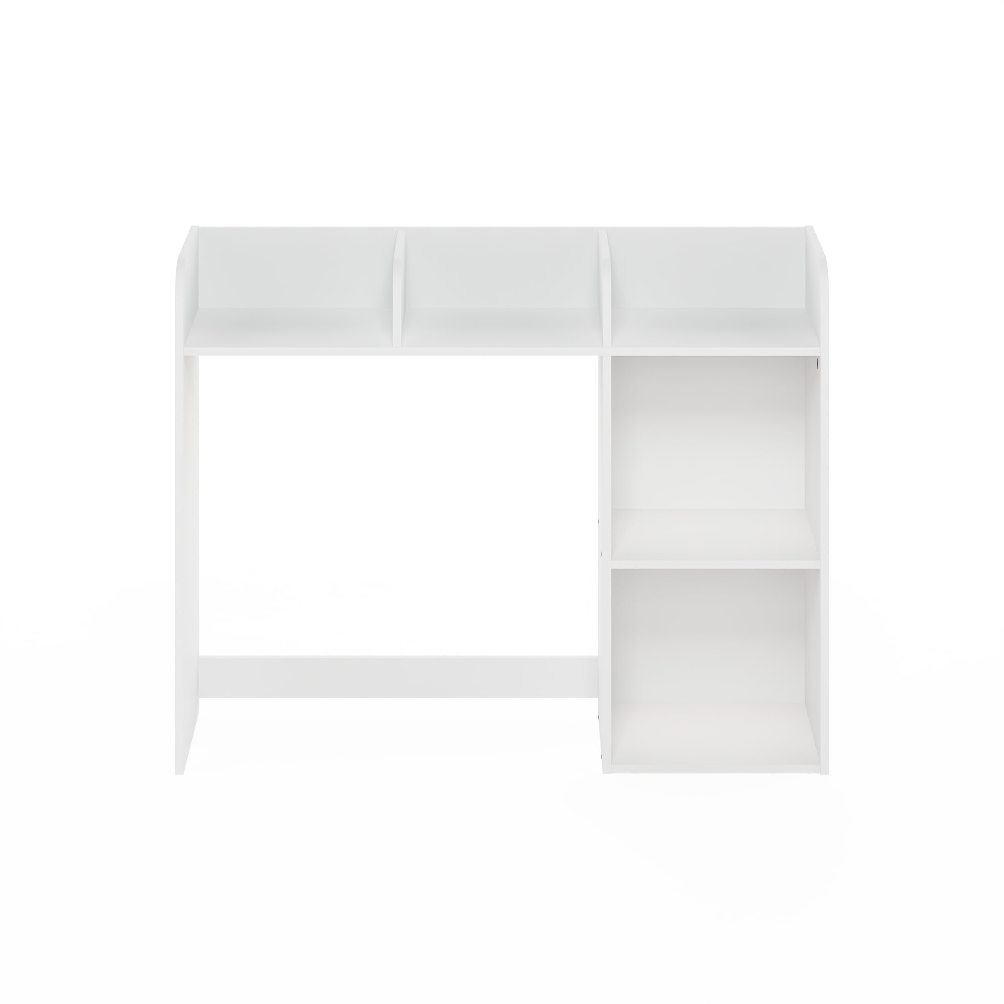 Classic Desktop Bookshelf Storage Hutch in Desk Organizer with 5 White - Image 3