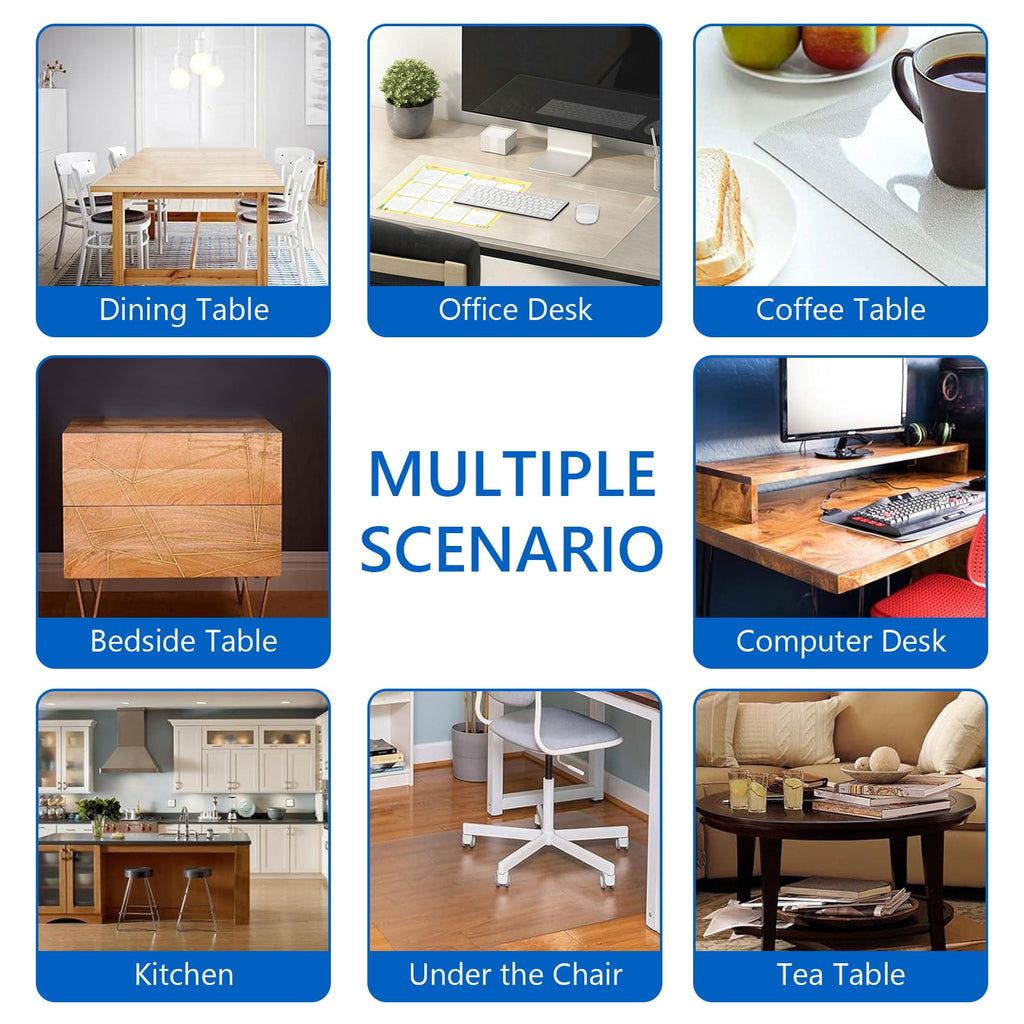 Clear Desk Pad Desk Protector Mat 16 x 24 inch Transparent Table Protector for Coffee Table Writing Desk - Image 3