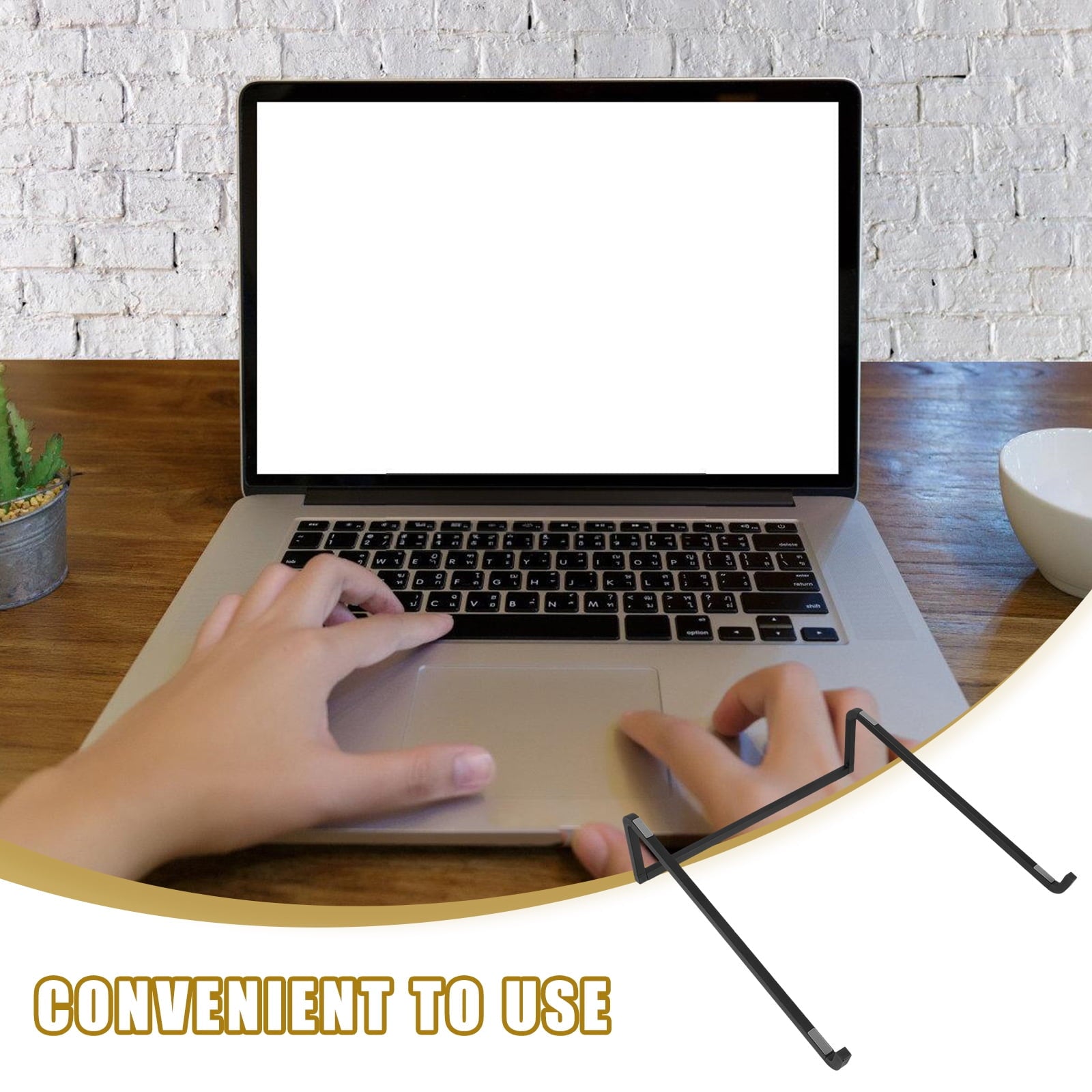 Ergonomic Metal Laptop Stand for Desk Multi Purpose Monitor Riser Simple Computer Stand Holding Rack 1 Set - Image 3