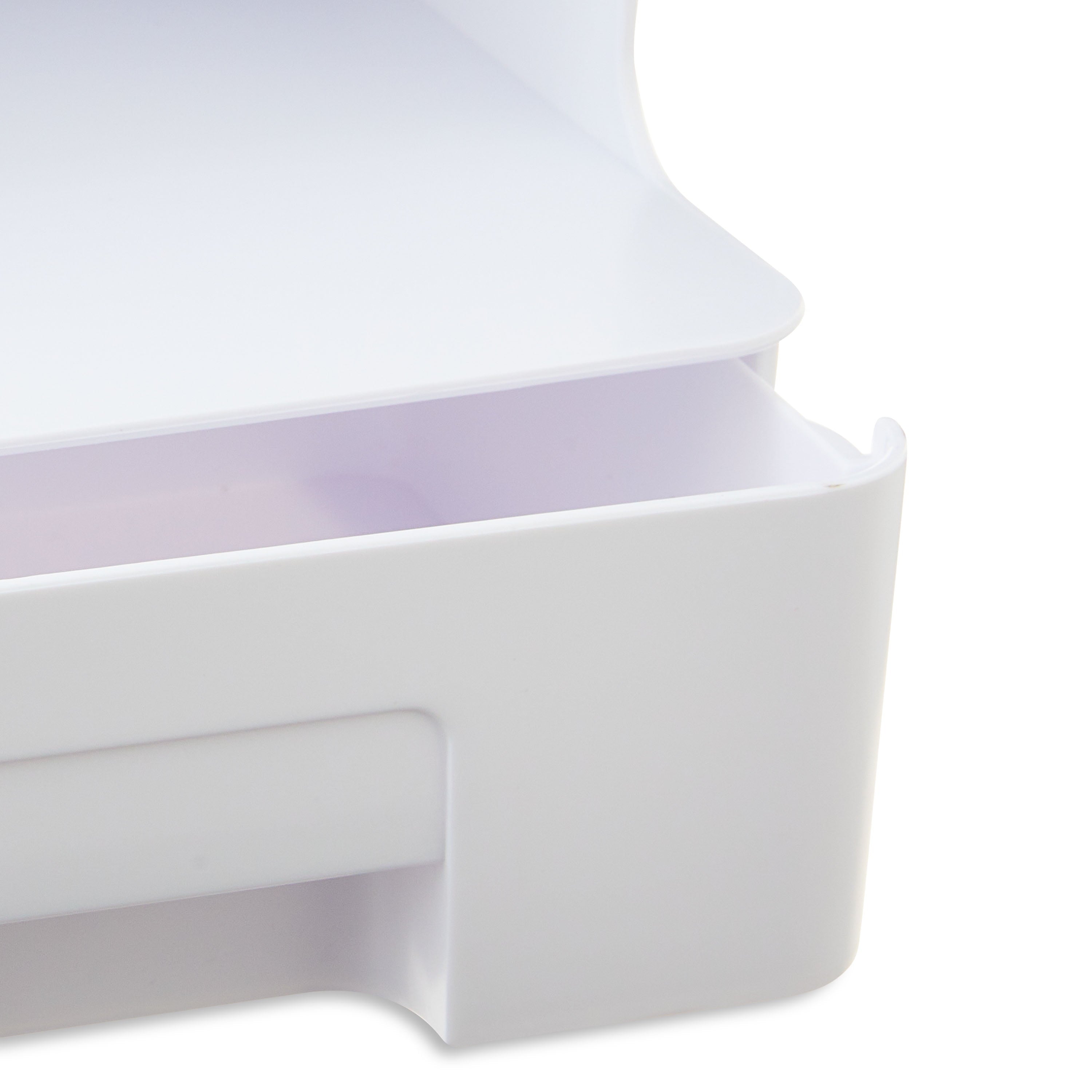 White Tall Organizer Plastic Desktop Organizer - Image 3