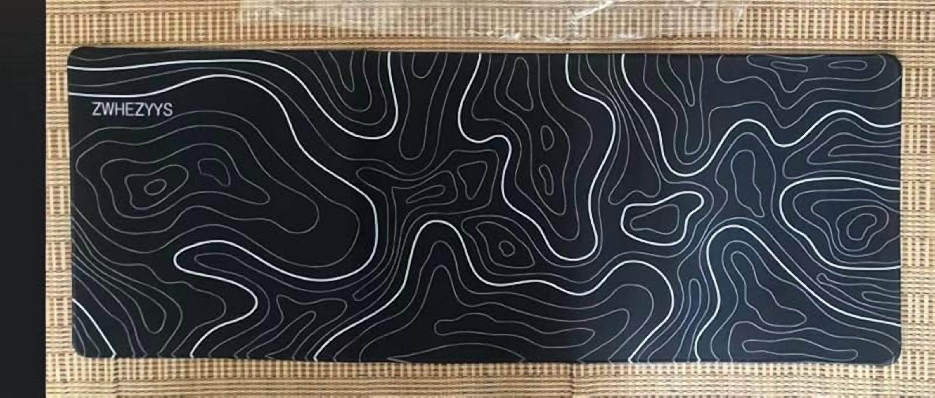 White Grey Black Gaming Mouse Pad Long Mouse Pad Large Desk Mat 31.5 X 11.8 Inch Mousepad with Non-Slip Base Stitched... - Image 6