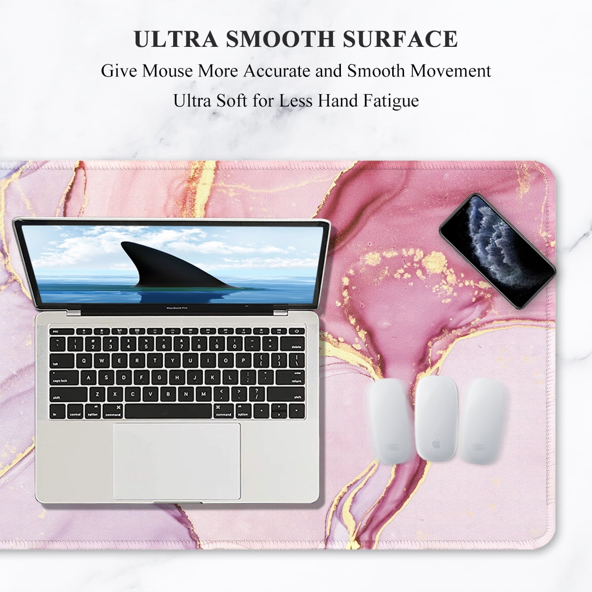 Large Mouse Pad, XXL Extended Gaming Mousepad, Waterproof Desk Pad with Stitched Edge, Non-Slip Laptop Computer Keybo... - Image 4