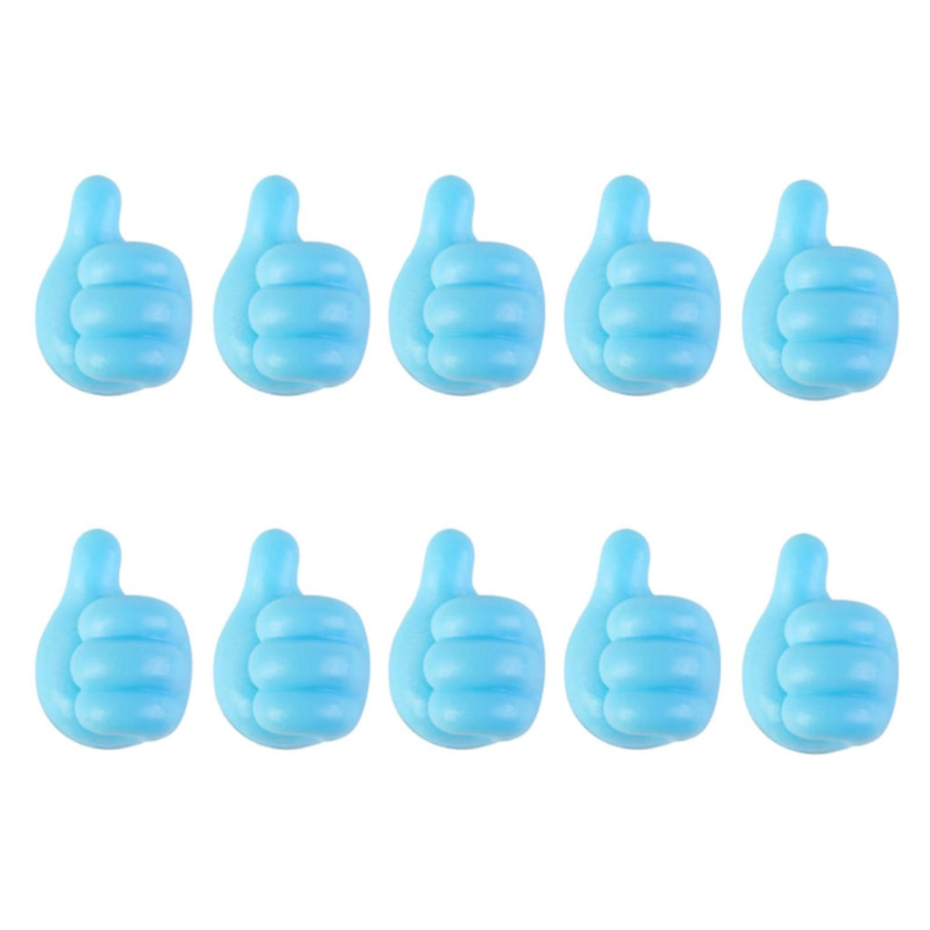 SLUOHZXI 10Pcs Cable Clips, Thumb Cord Holders, Silicone Wall Hook Cord Organizer for Desk Wall Car Nightstand, Cord Clips, Wire Holders, Ph - Image 2