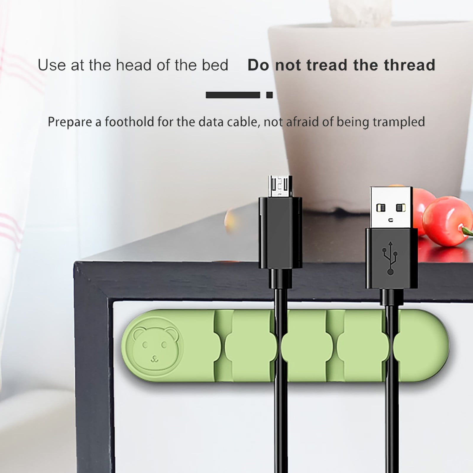 Cable Holder Clips, Cable Management Cord Organizer, USB Charging Clips Silicone Self Adhesive Wire Holders for Offic... - Image 6
